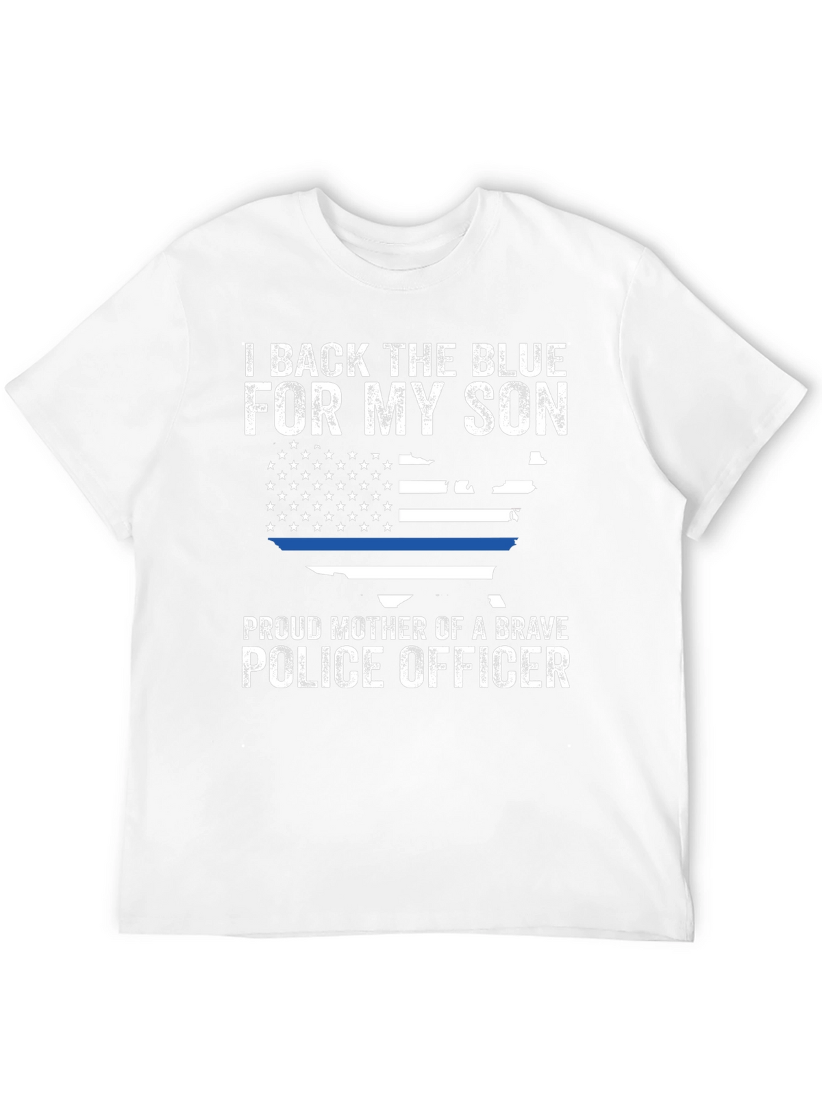 I Back the Blue Police Mother T-Shirt