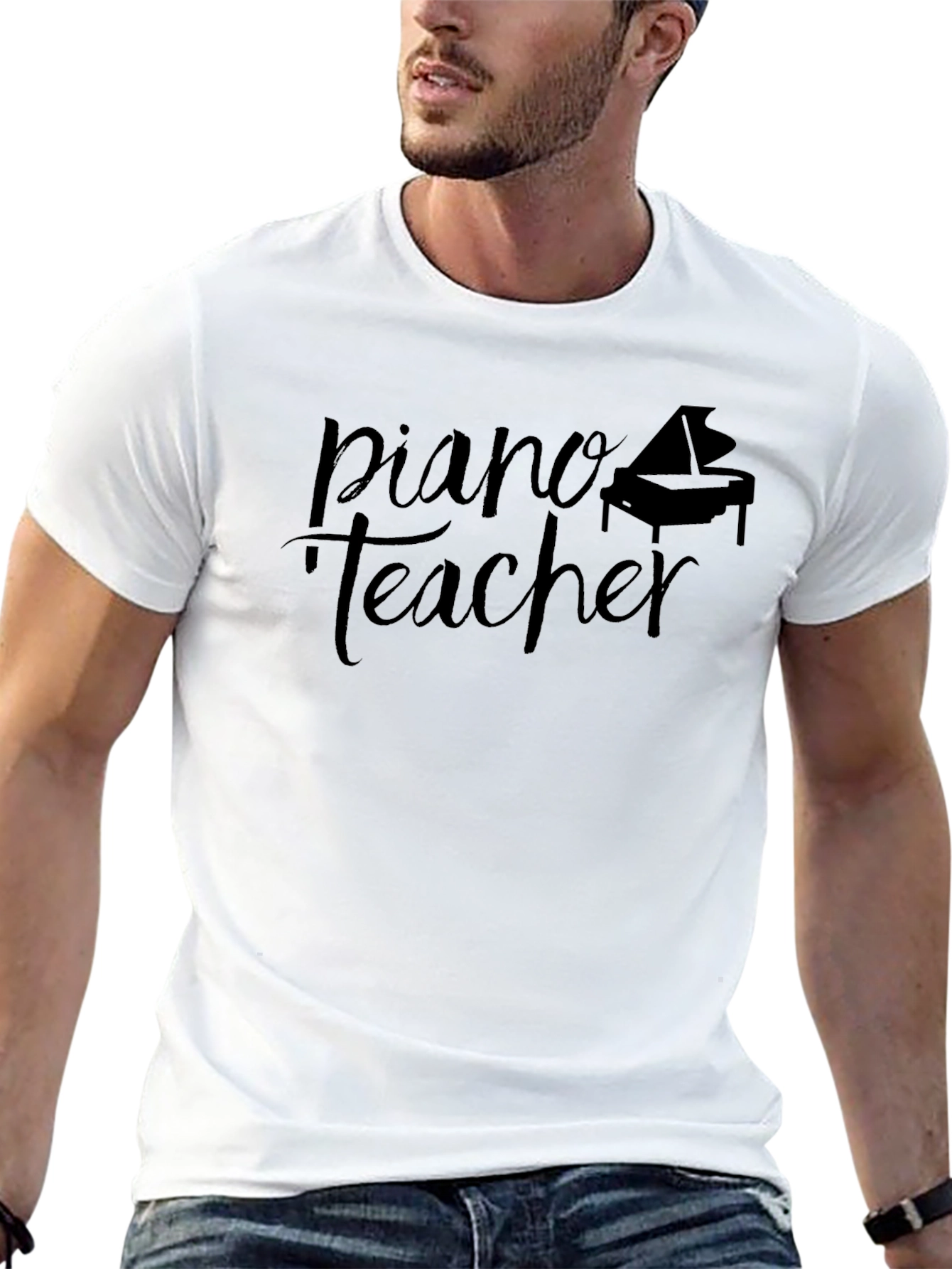 Piano Teacher Black T-Shirt - Music Educator Gift