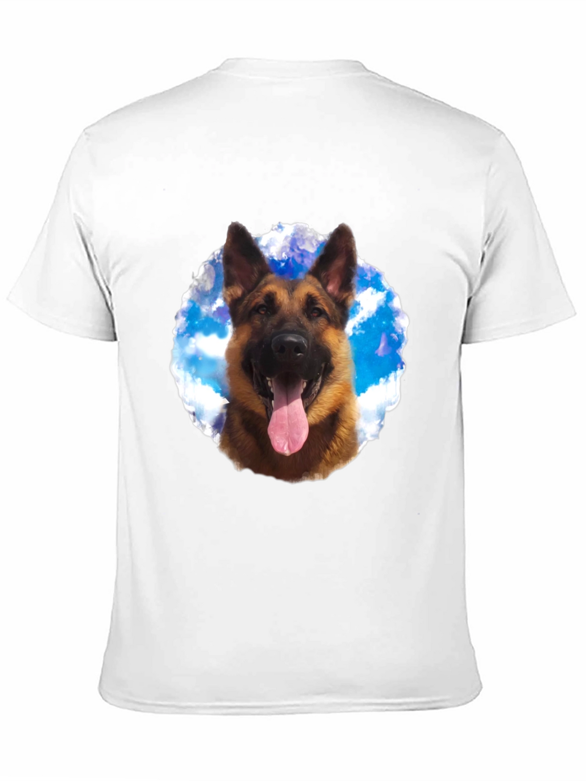 German Shepherd Dog Graphic Tee - Black Cotton Shirt