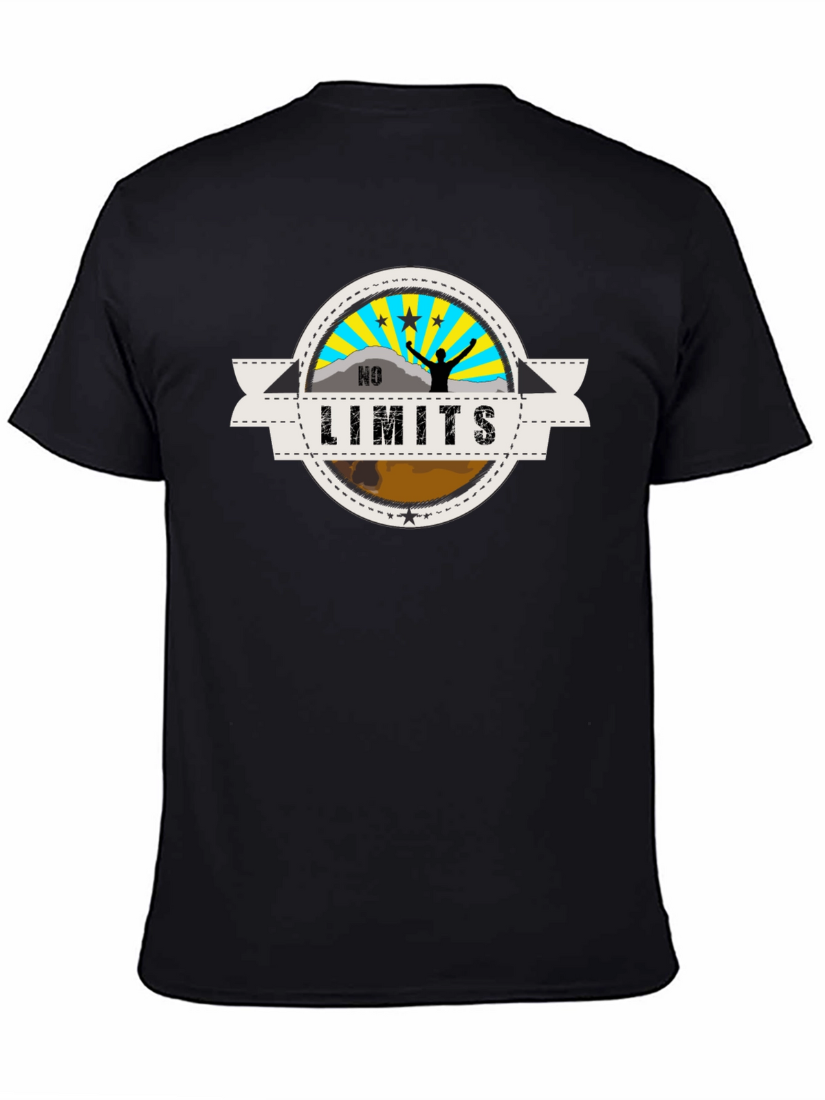 No Limits Black Graphic Tee