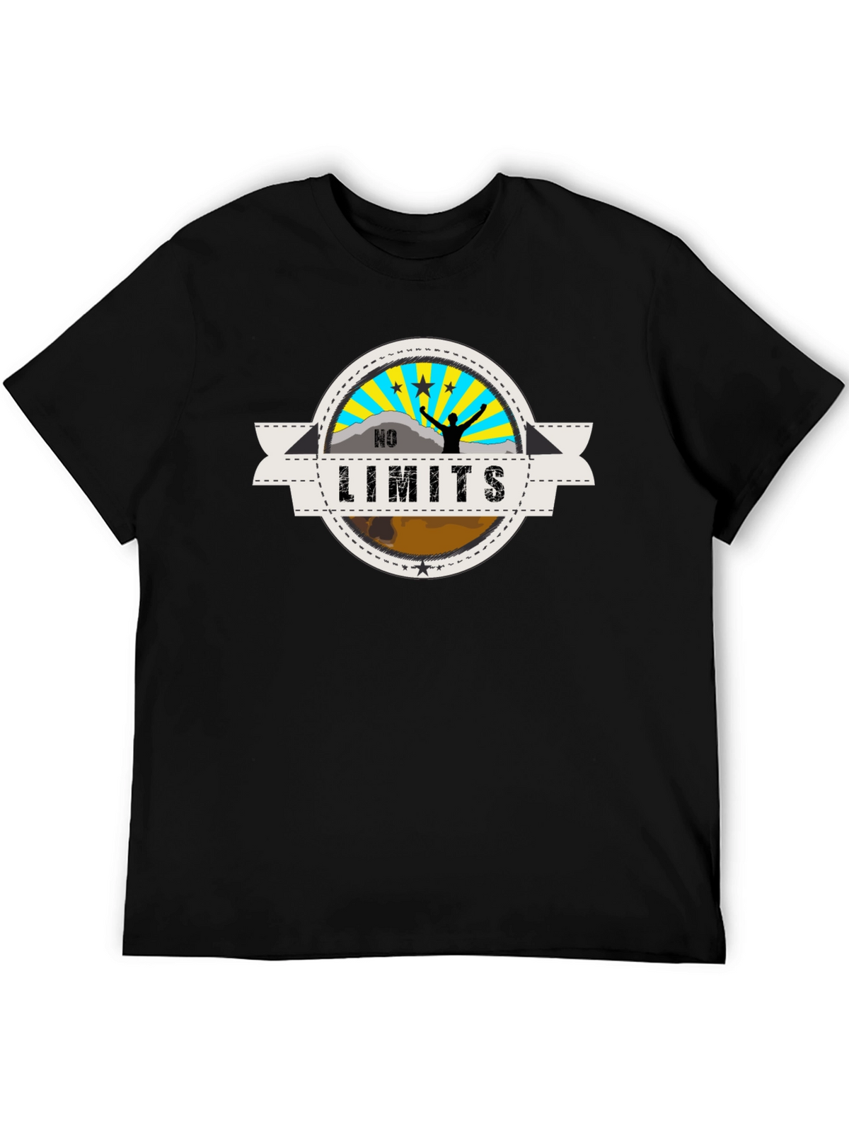 No Limits Black Graphic Tee