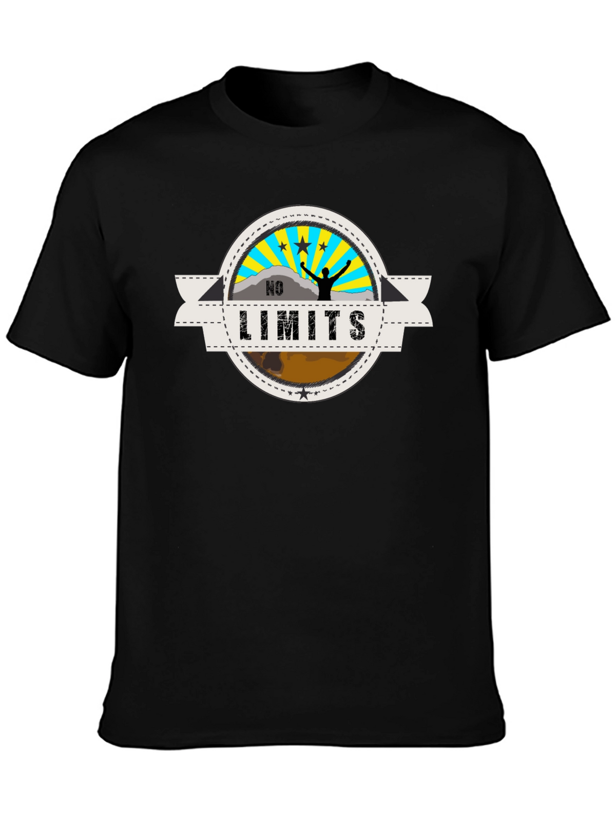 No Limits Black Graphic Tee