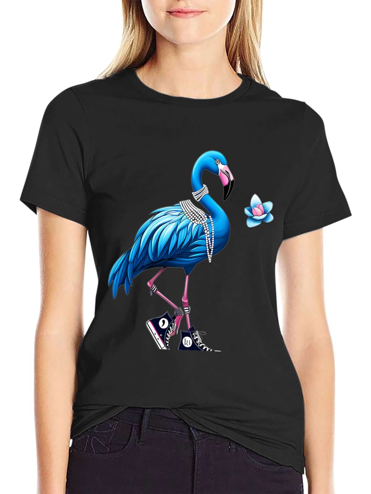 Funky Flamingo Graphic T-Shirt - Casual Streetwear Tee