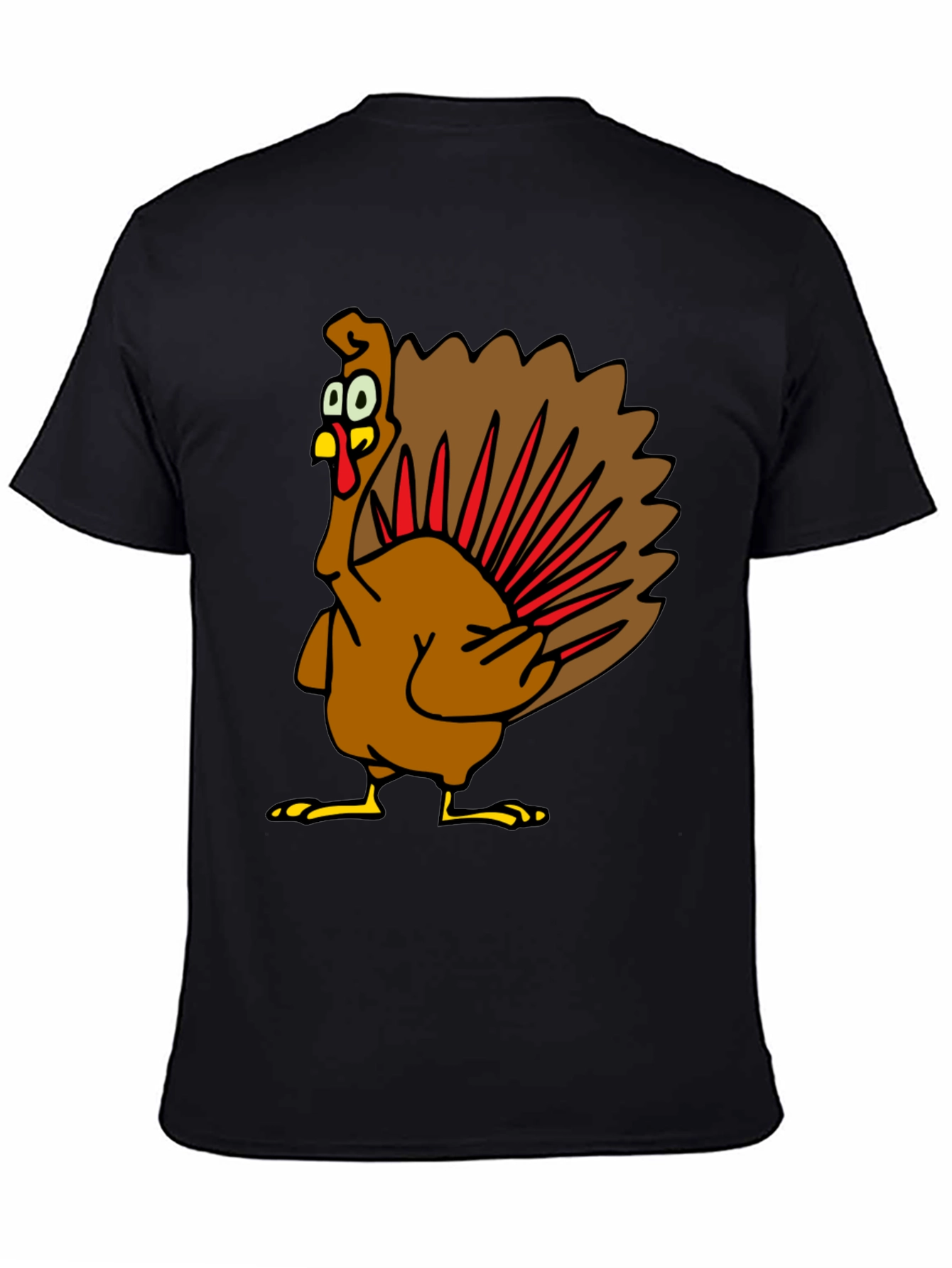 Turkey Cartoon Graphic Tee - Thanksgiving Humor