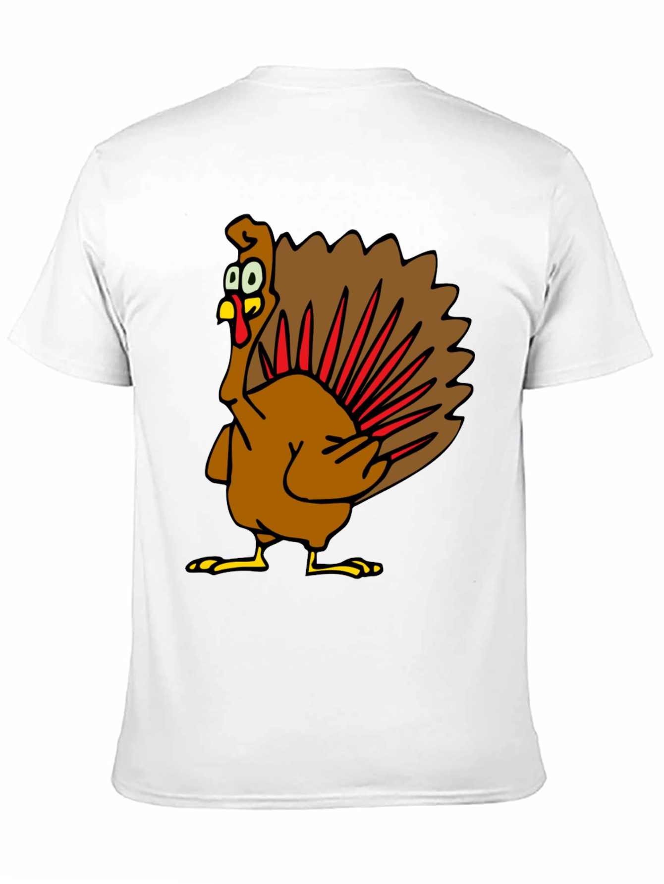 Turkey Cartoon Graphic Tee - Thanksgiving Humor
