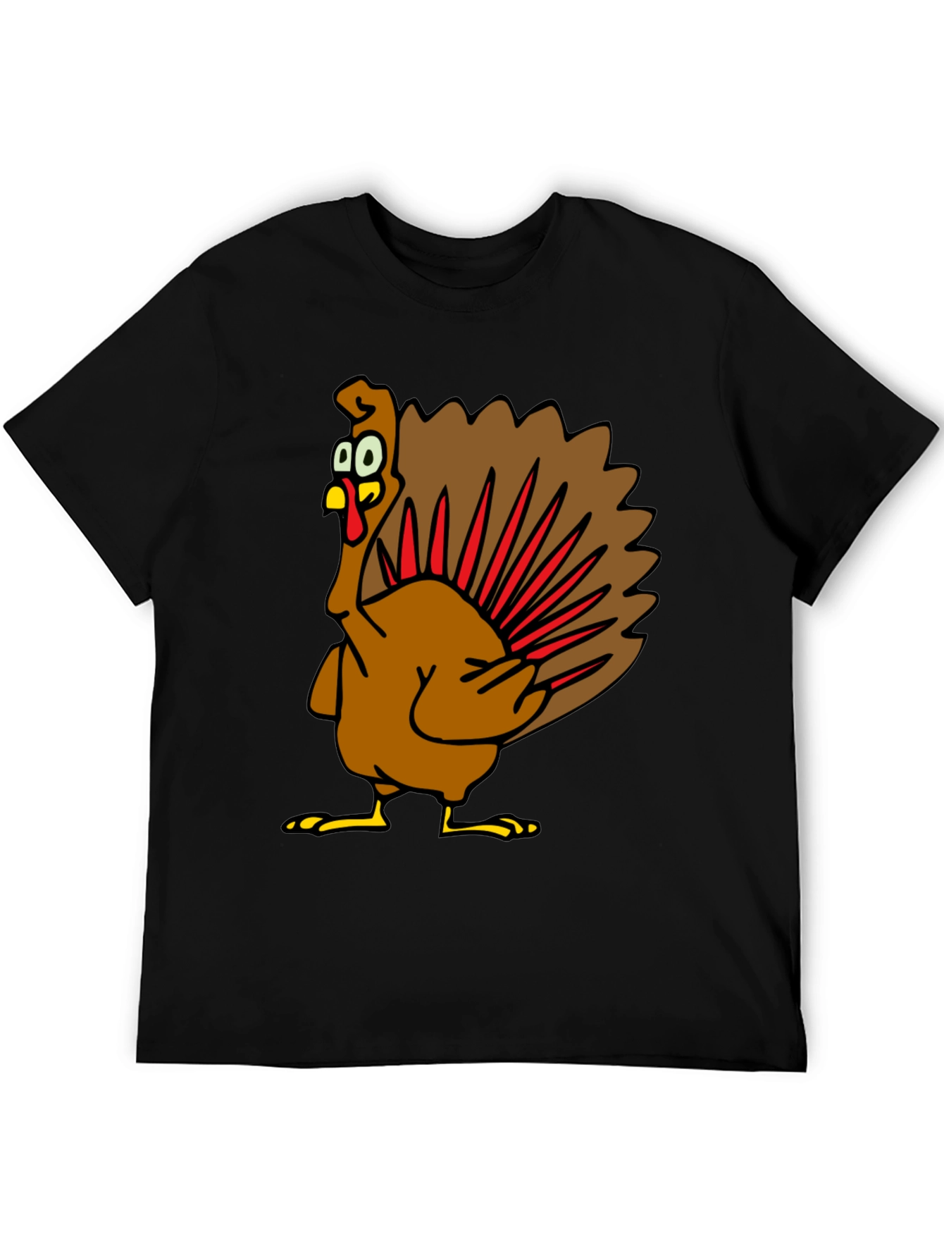 Turkey Cartoon Graphic Tee - Thanksgiving Humor