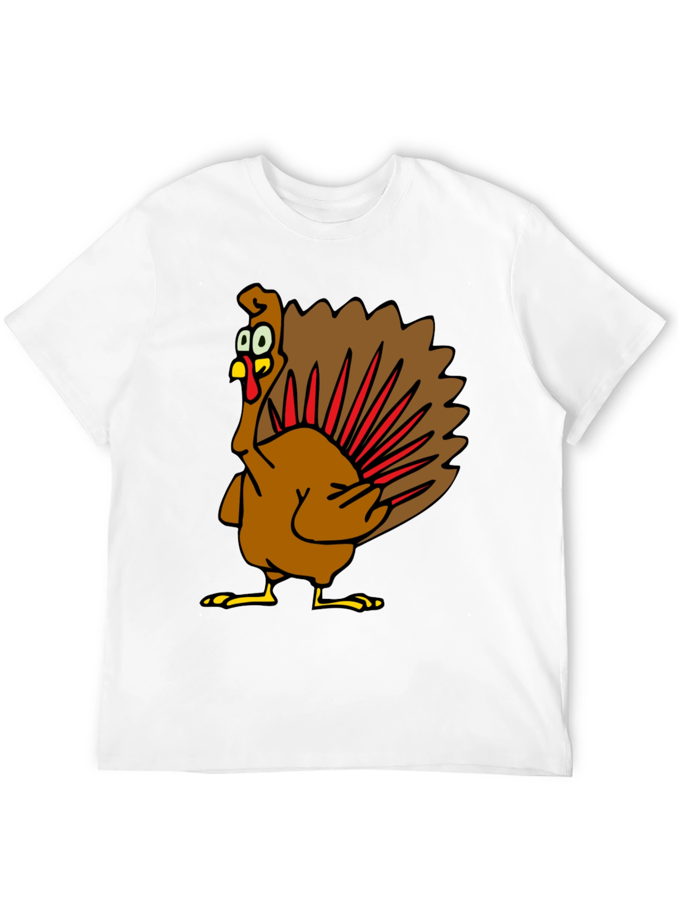 Turkey Cartoon Graphic Tee - Thanksgiving Humor