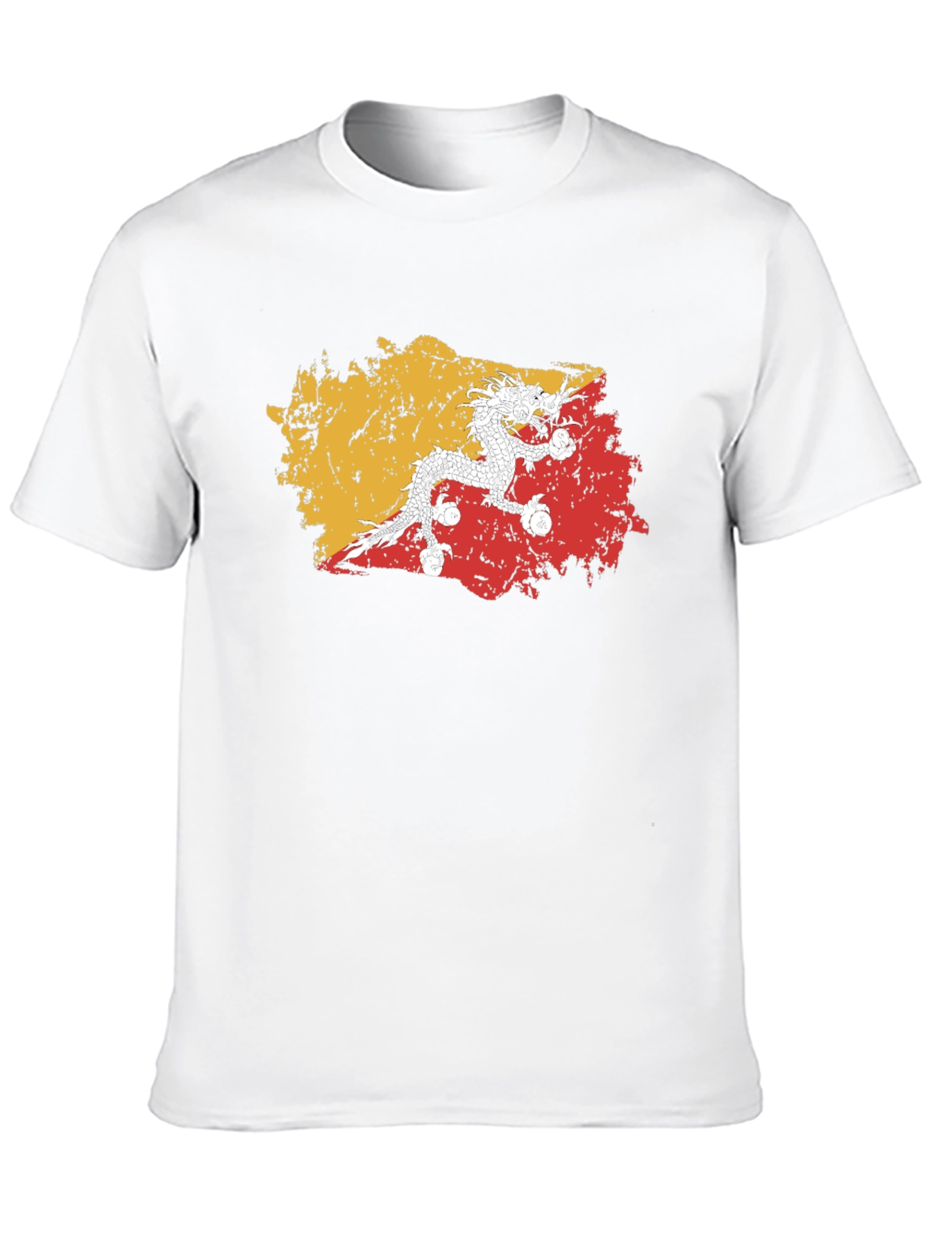 Bhutan Flag Grunge T-Shirt - Stylish & Unique