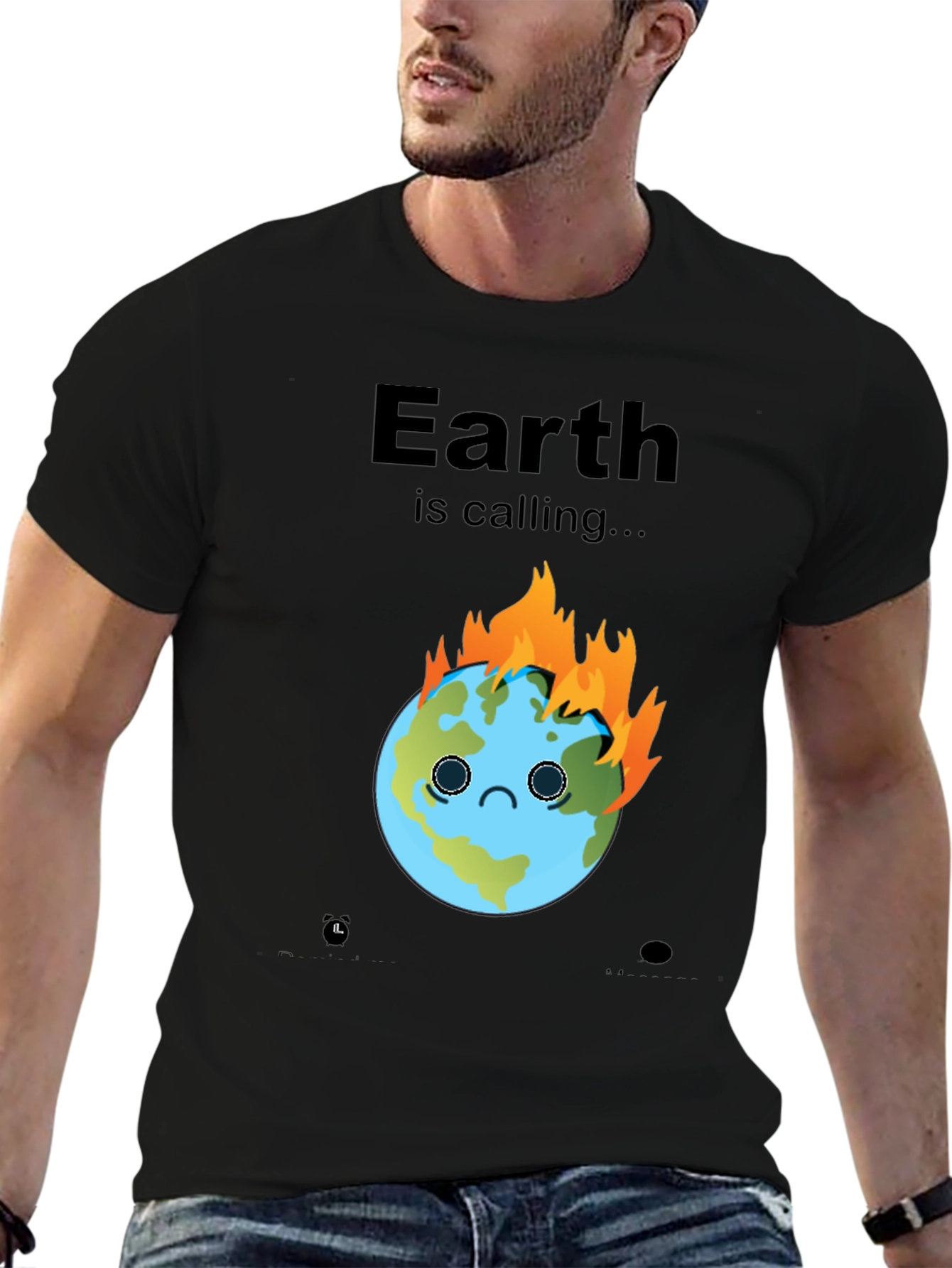Earth is Calling Graphic Tee - Climate Change Awareness