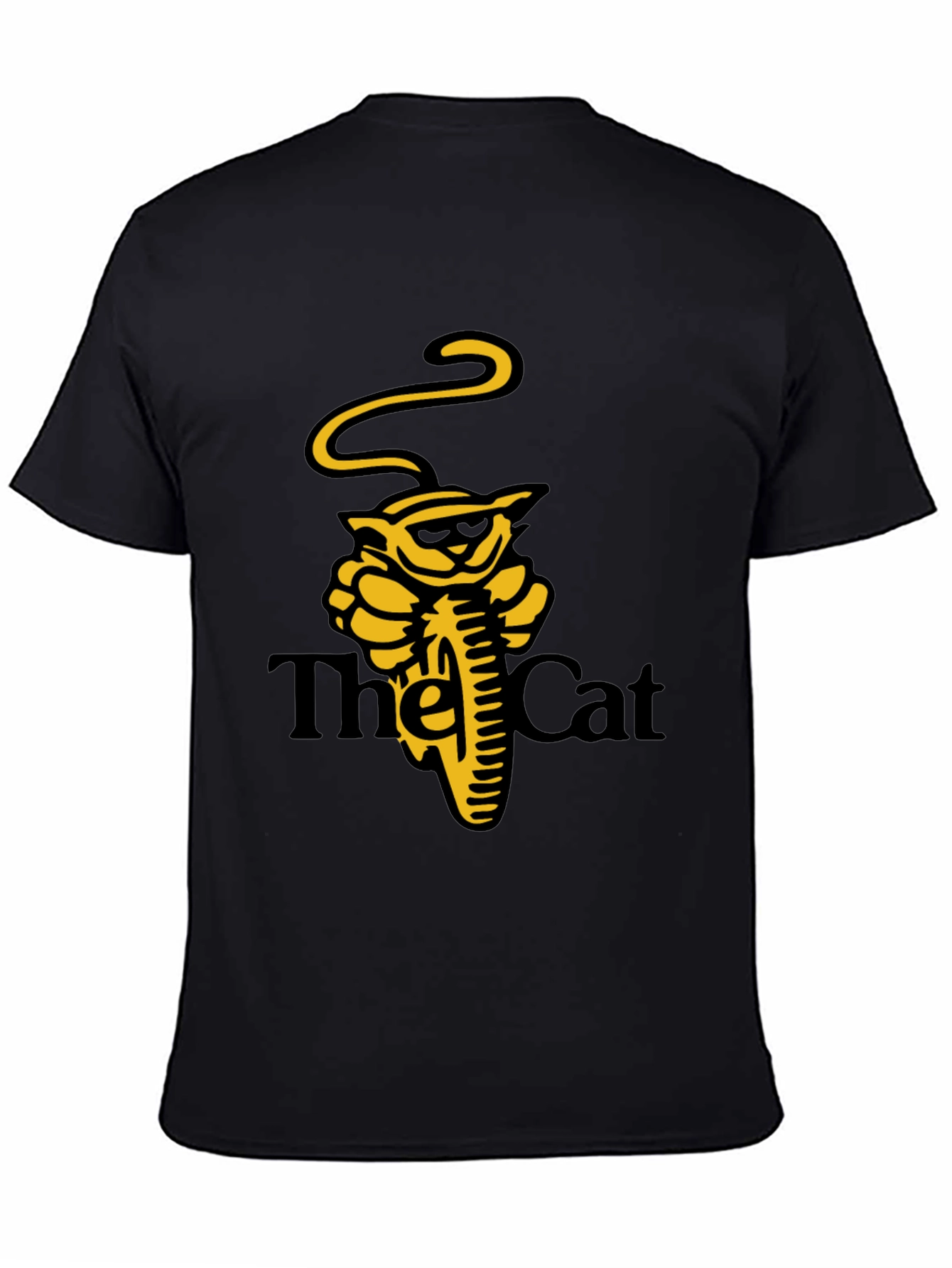 Cool Cat Motorcycle Black T-Shirt