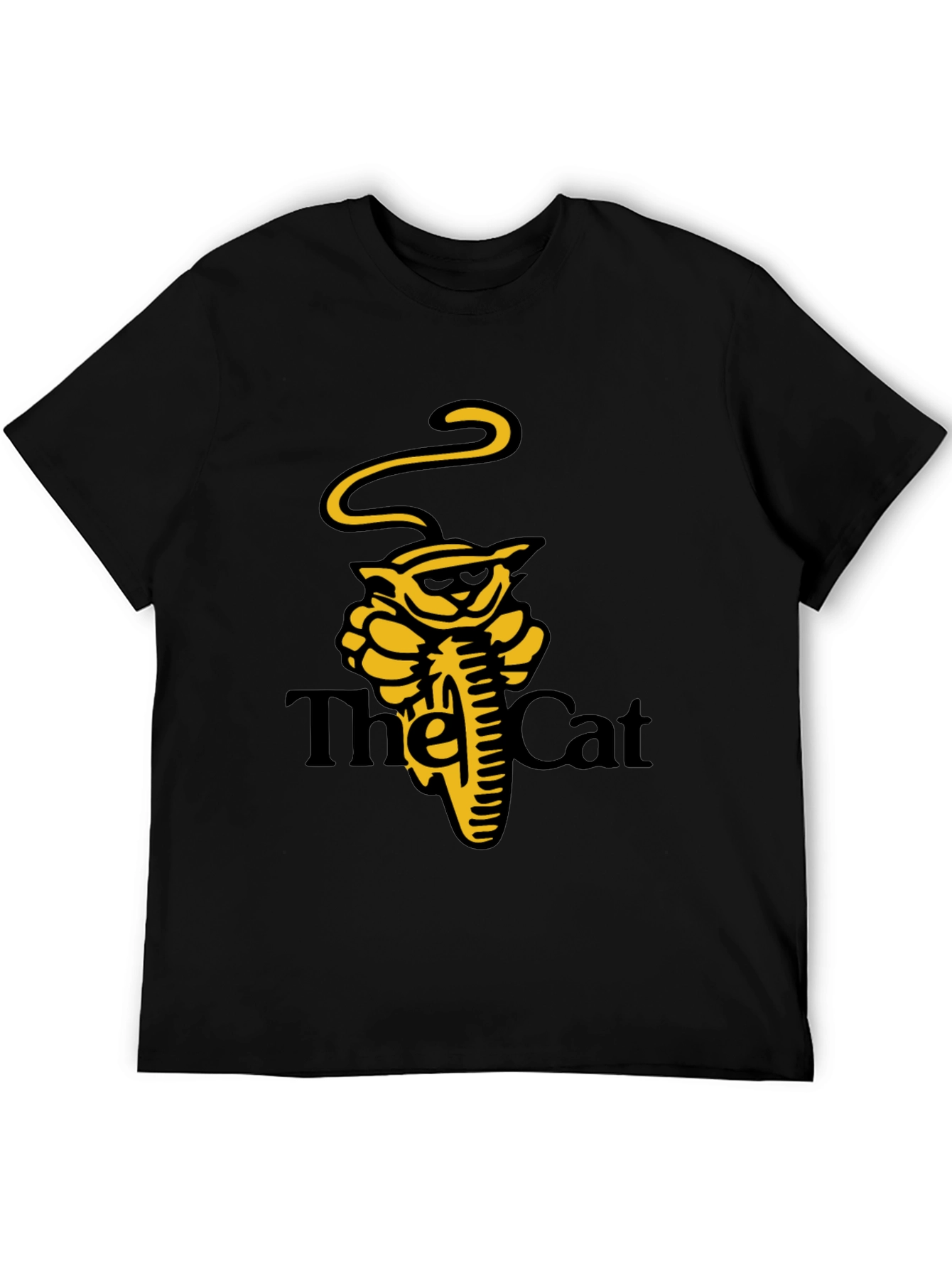 Cool Cat Motorcycle Black T-Shirt