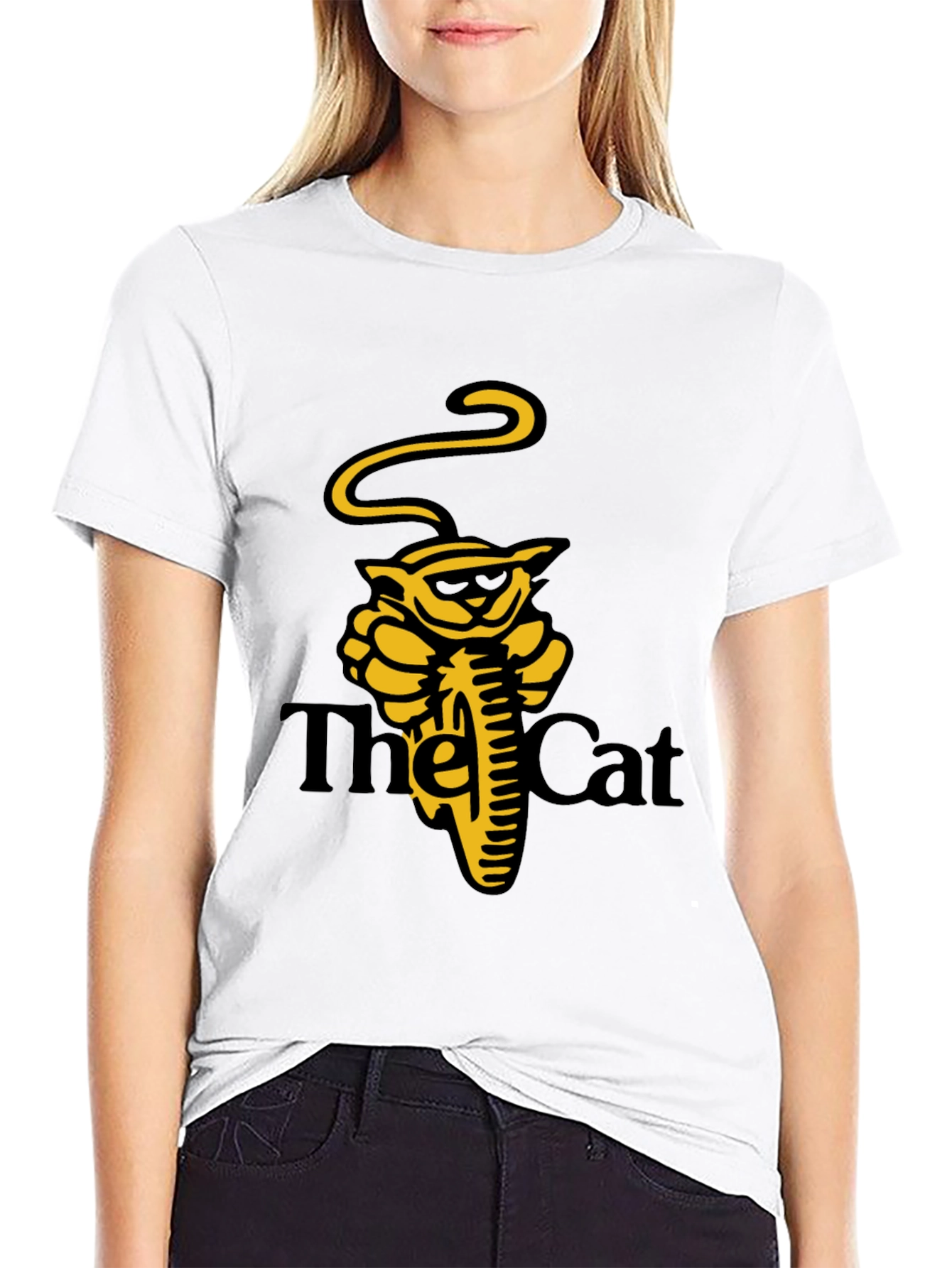 Cool Cat Motorcycle Black T-Shirt