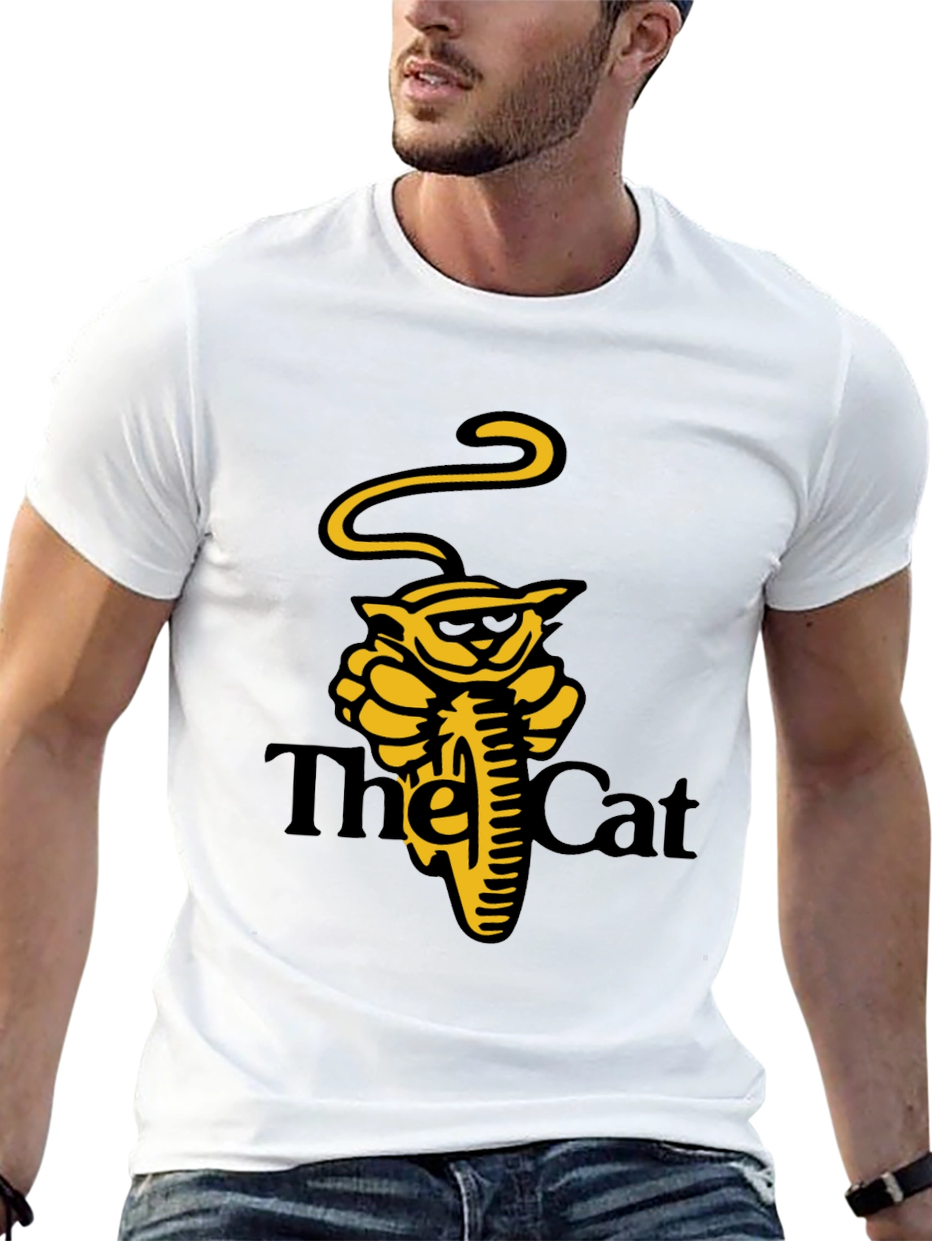 Cool Cat Motorcycle Black T-Shirt
