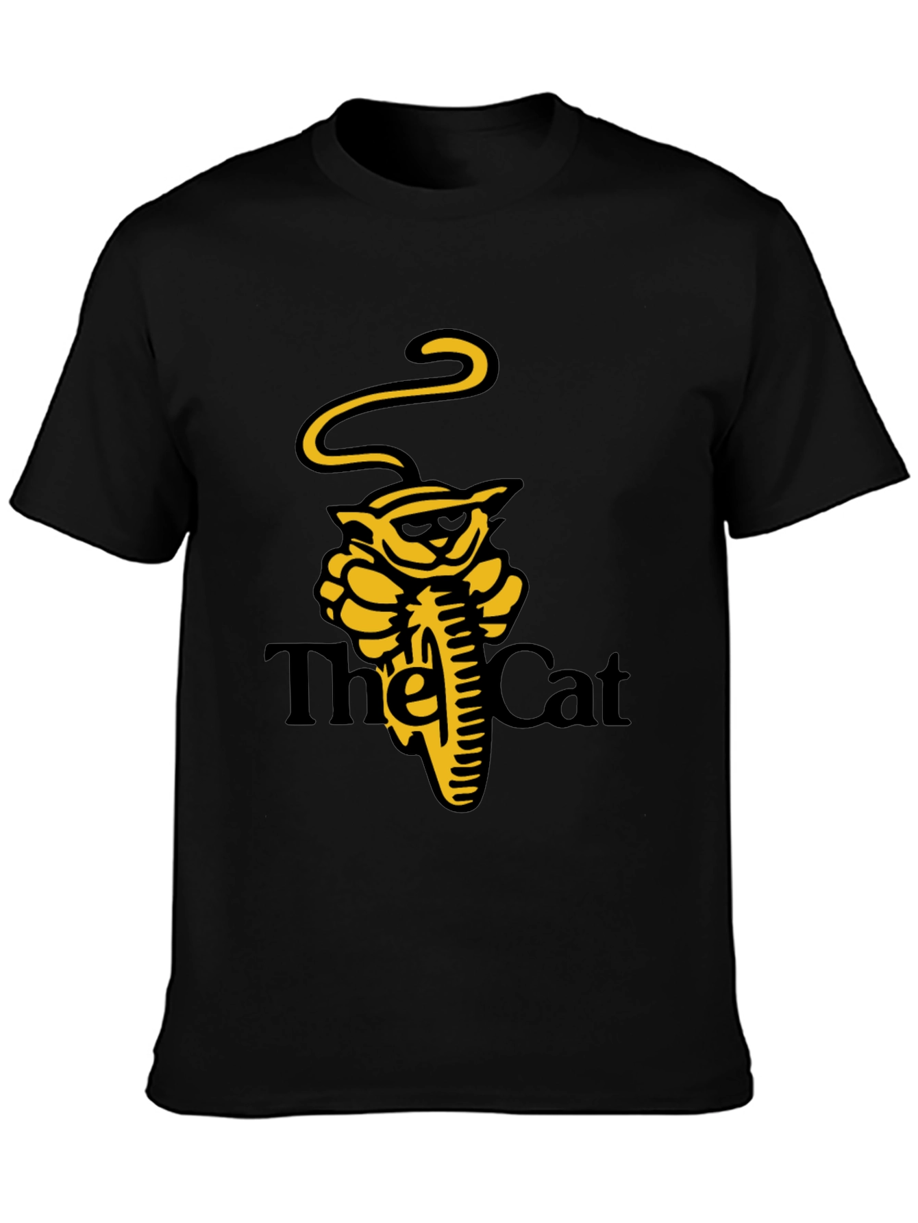 Cool Cat Motorcycle Black T-Shirt
