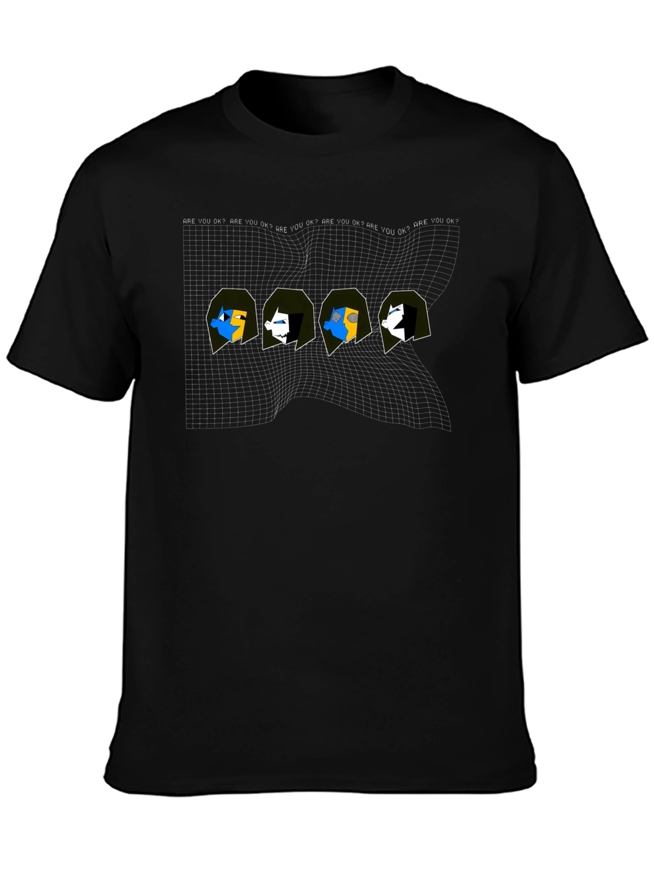 Are You Okay? Graphic Print Black T-Shirt