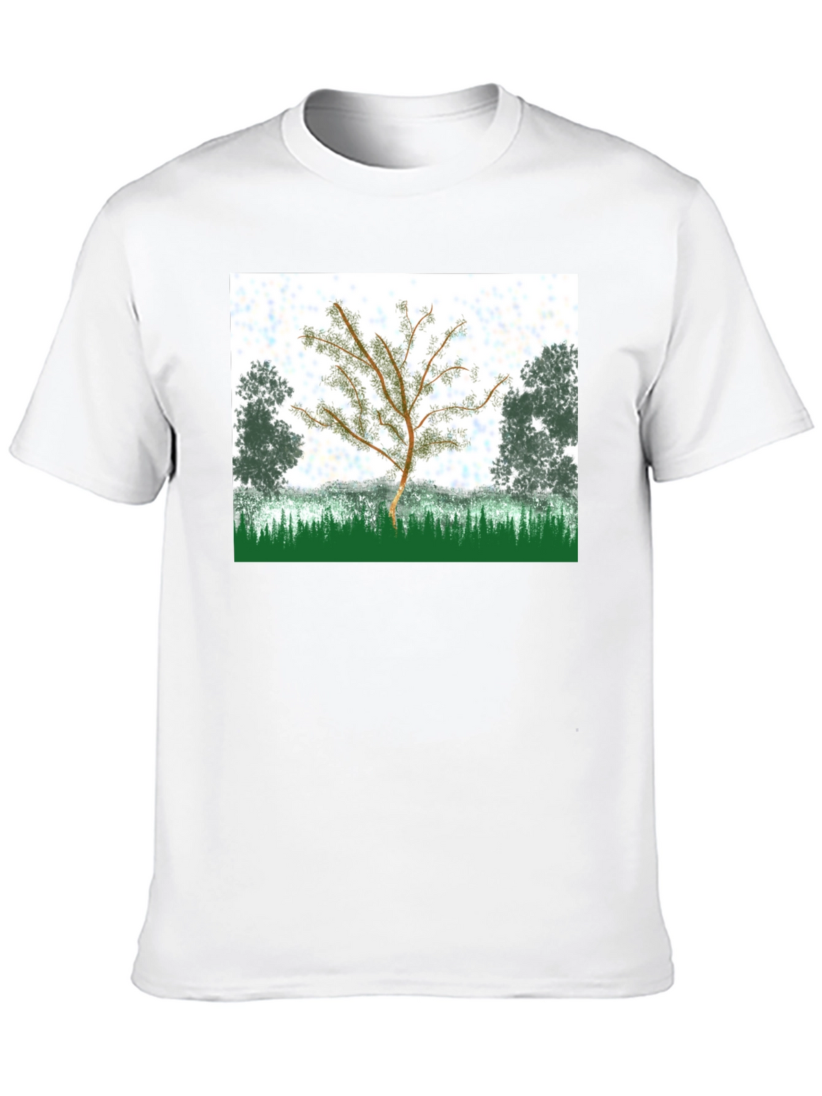 Nature Tree Graphic T-Shirt - Black