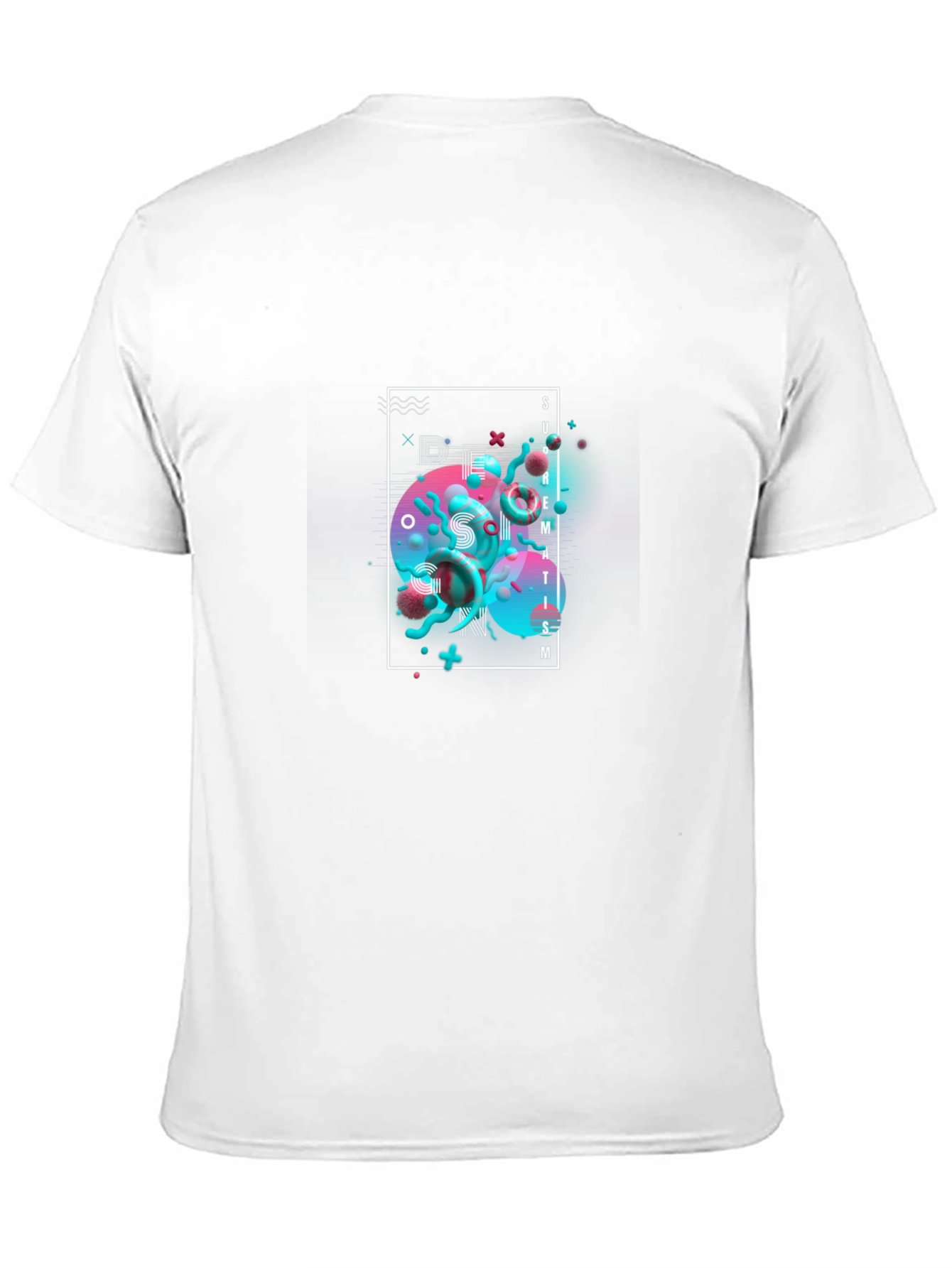 Modern Abstract Graphic Print Black T-Shirt
