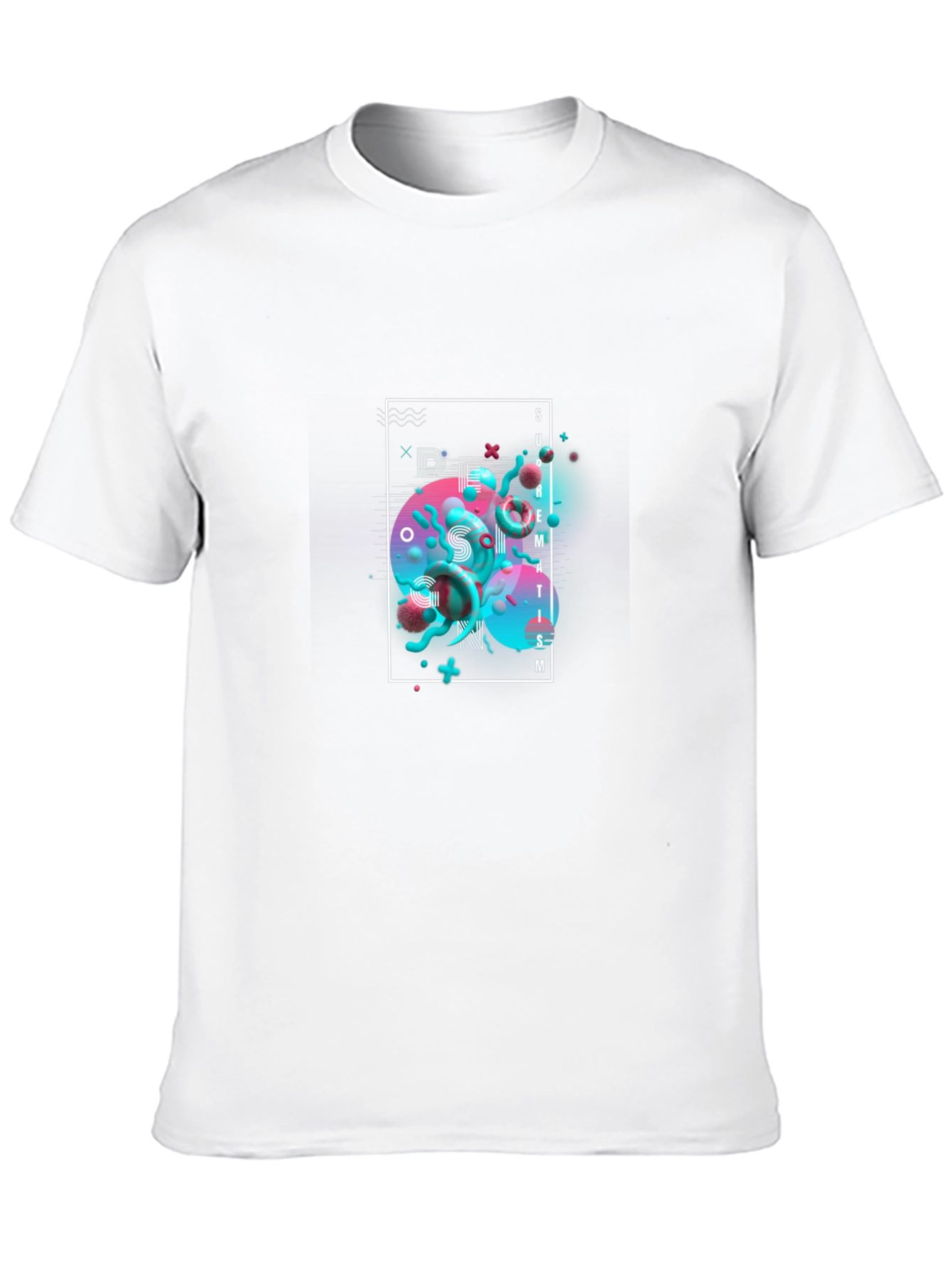 Modern Abstract Graphic Print Black T-Shirt
