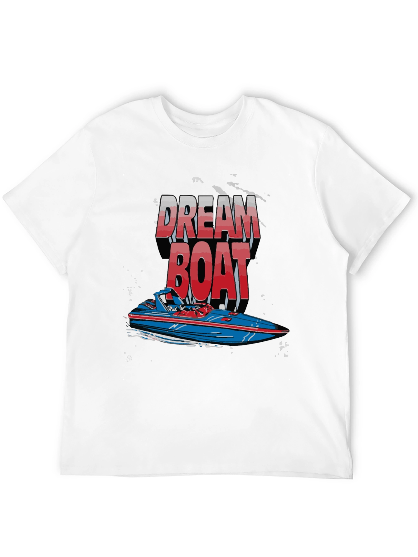 Dream Boat Graphic T-Shirt - Black Crew Neck