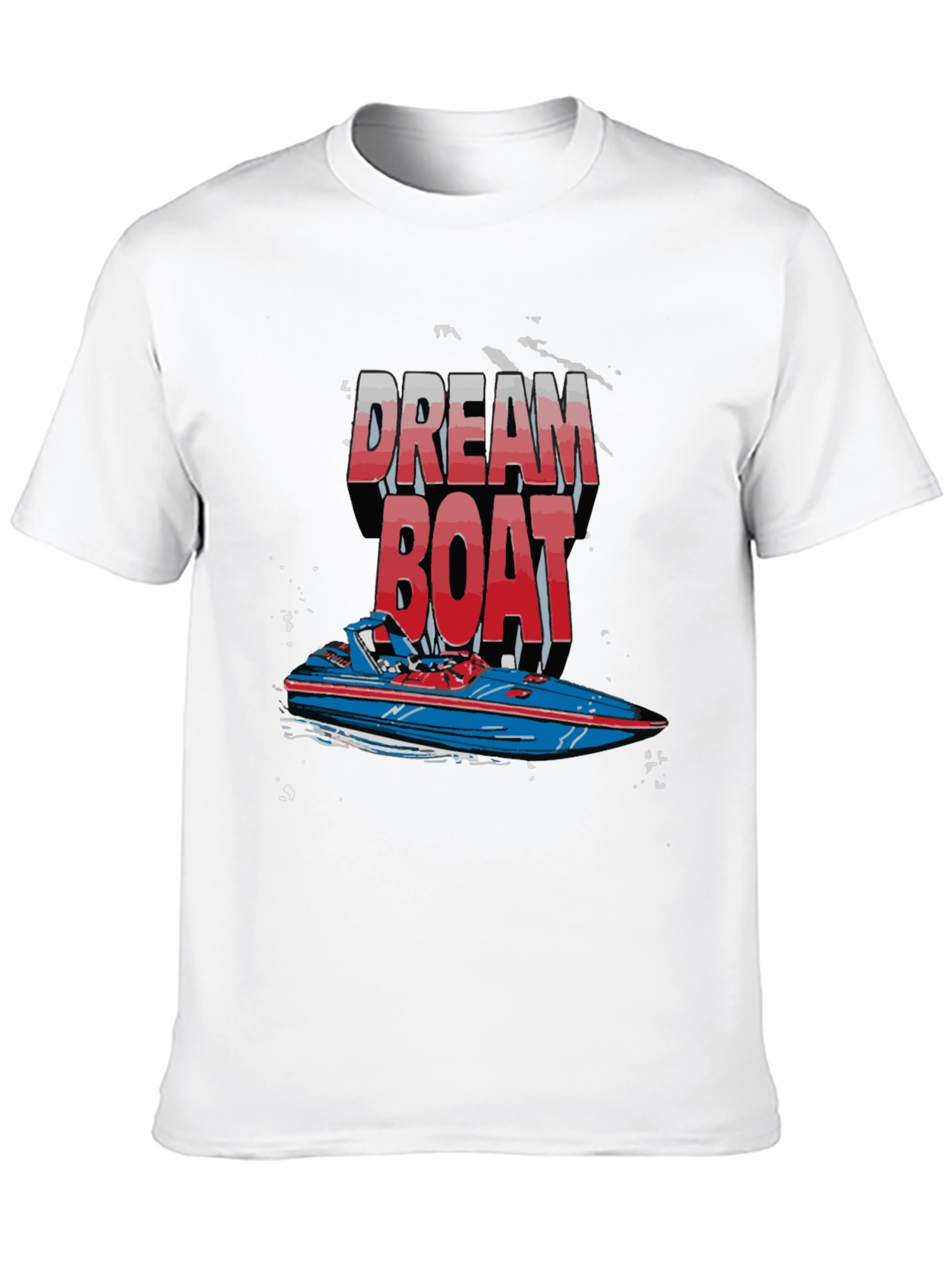Dream Boat Graphic T-Shirt - Black Crew Neck