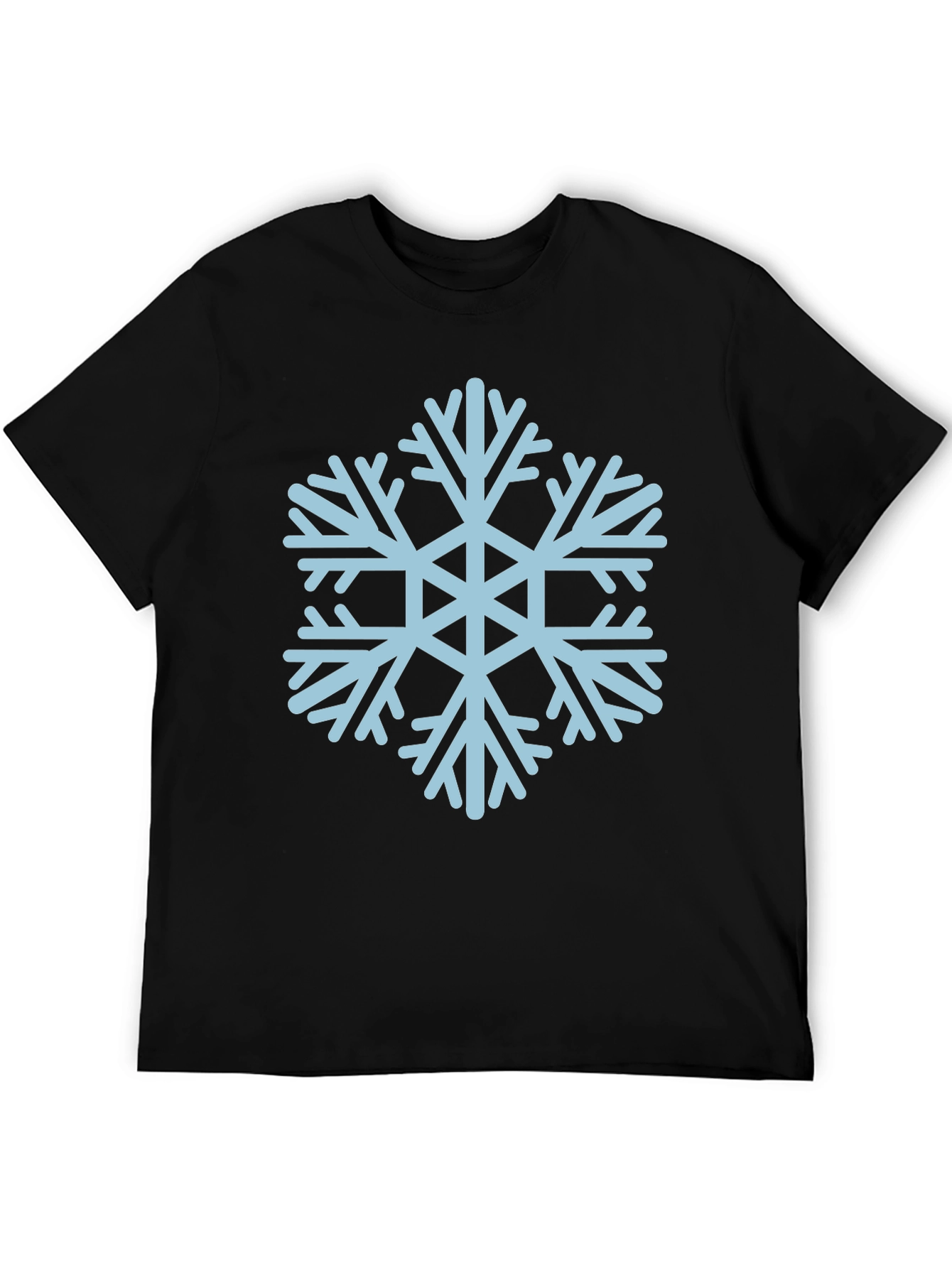 Snowflake Graphic Tee - Black Casual T-Shirt