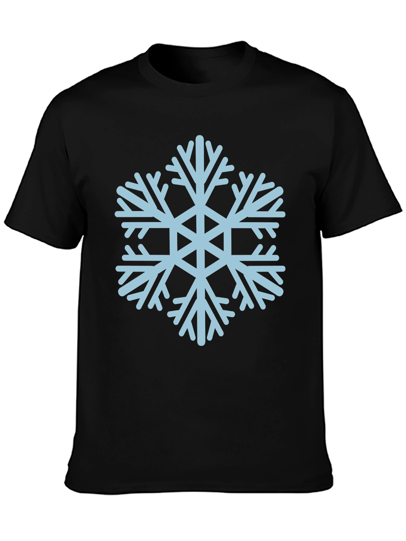 Snowflake Graphic Tee - Black Casual T-Shirt