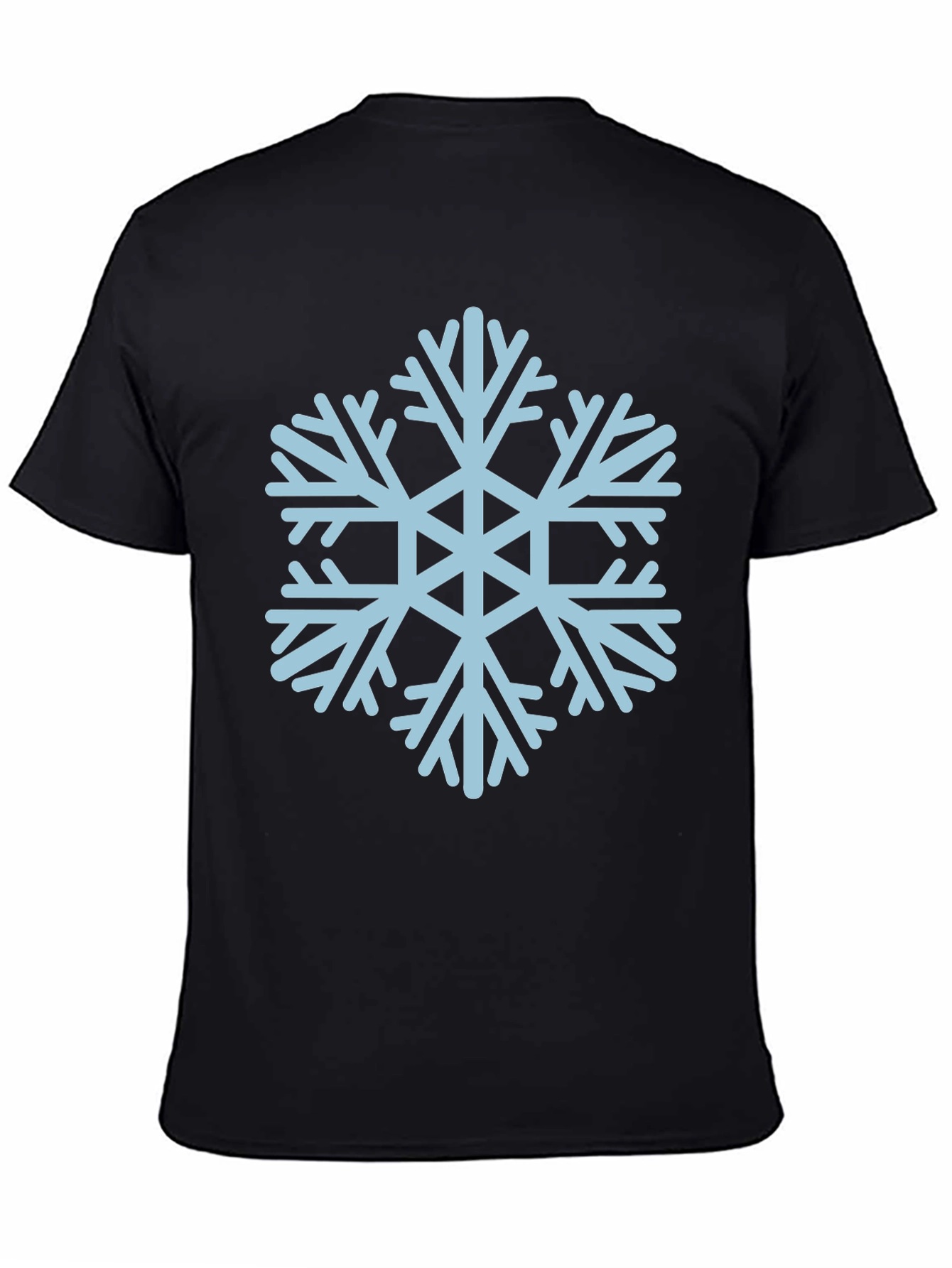 Snowflake Graphic Tee - Black Casual T-Shirt