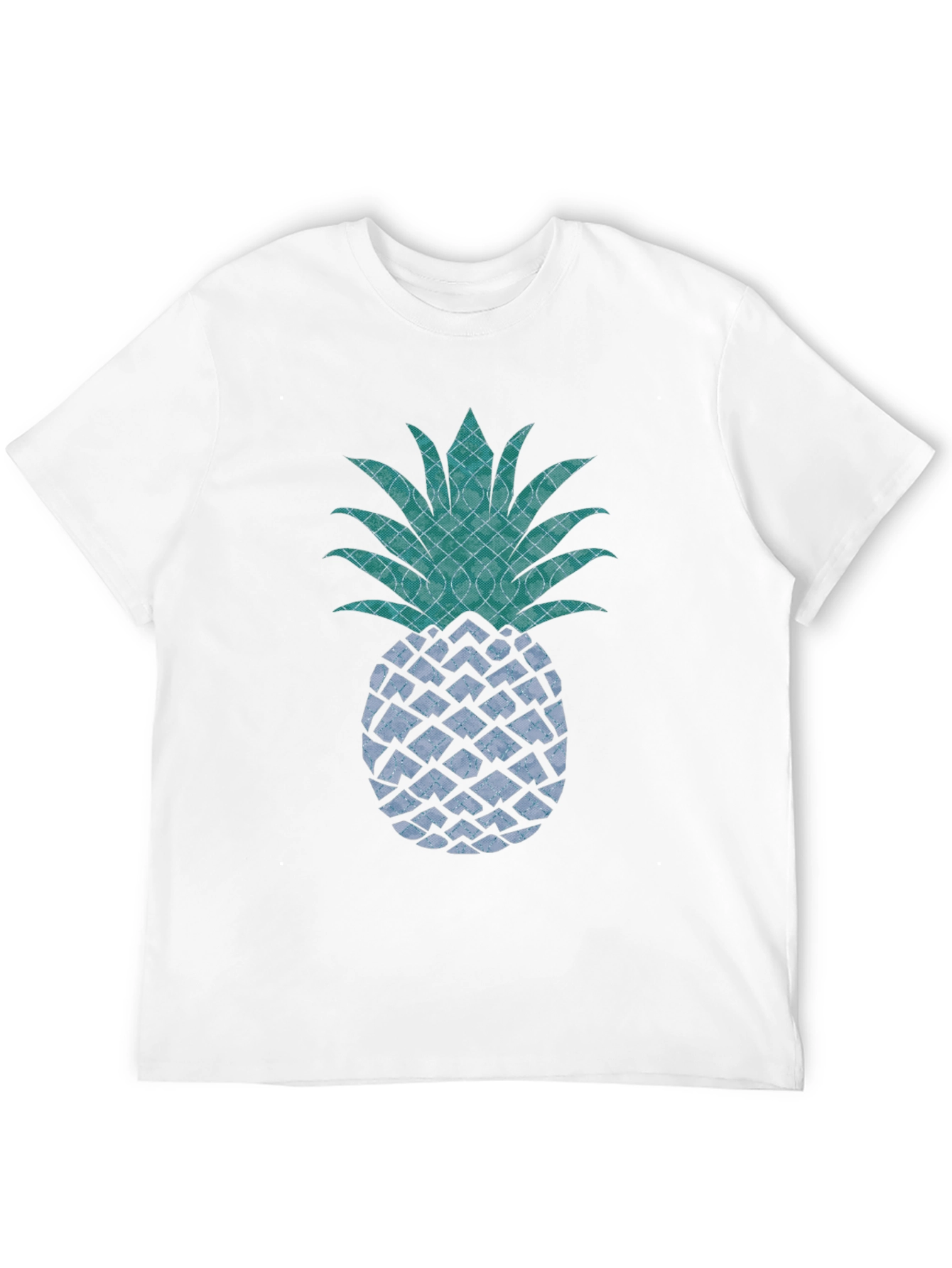 Stylish Pineapple Graphic Tee - Black Cotton T-Shirt