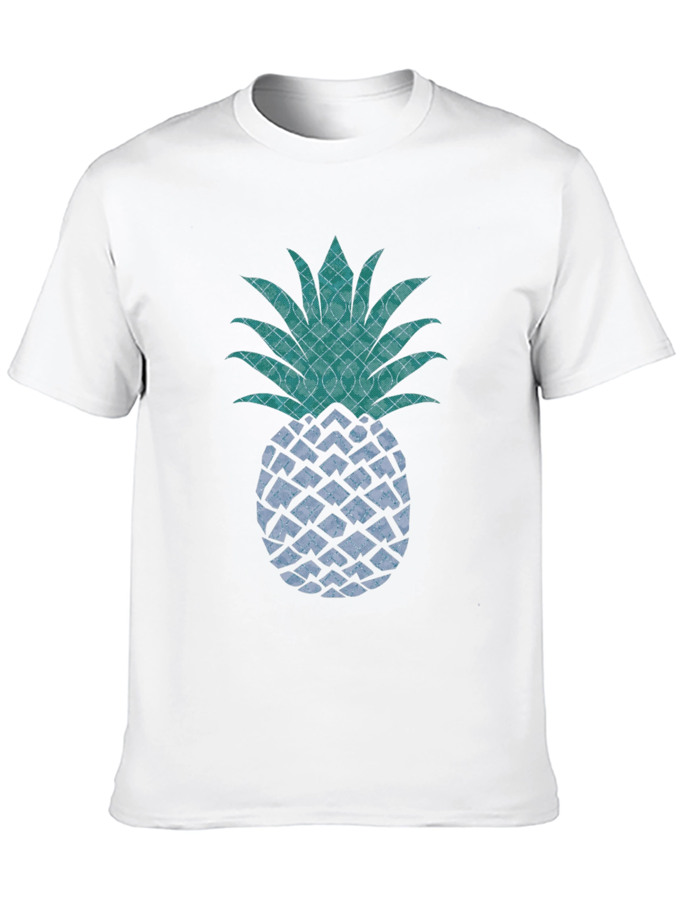 Stylish Pineapple Graphic Tee - Black Cotton T-Shirt