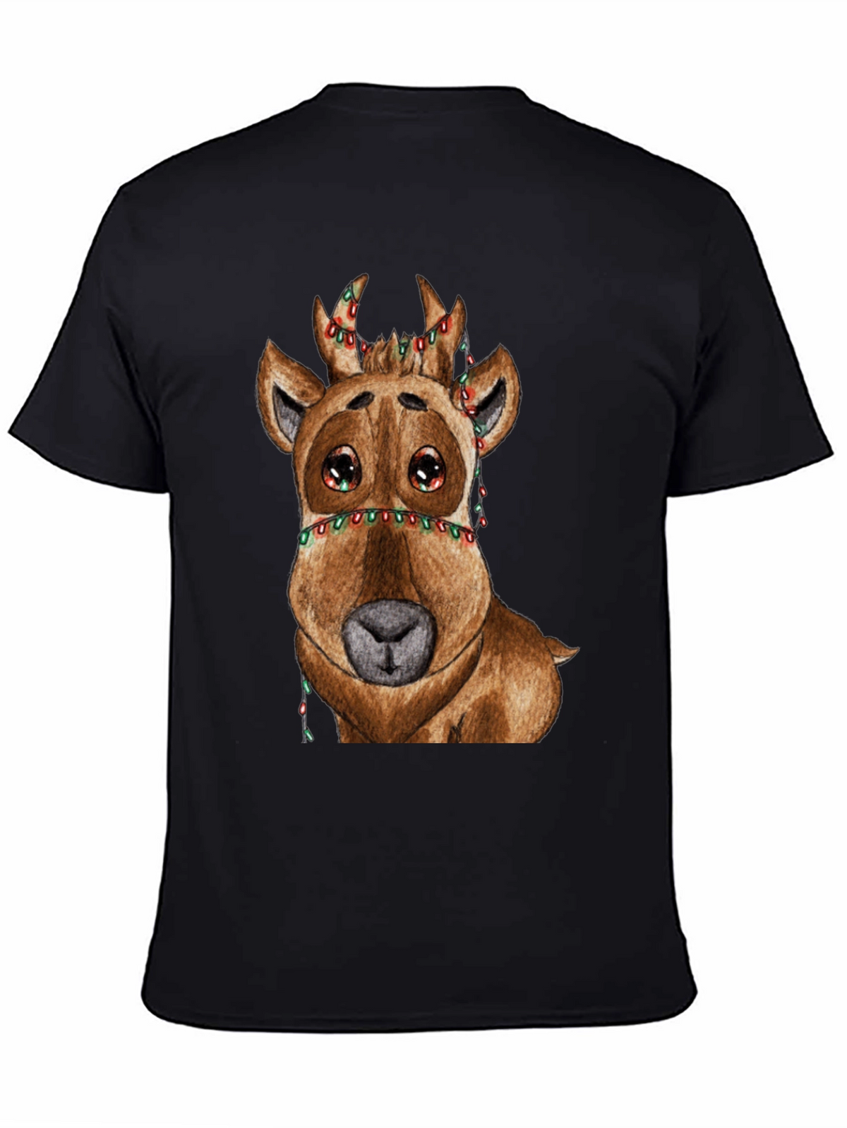 Reindeer Christmas Lights Graphic Tee