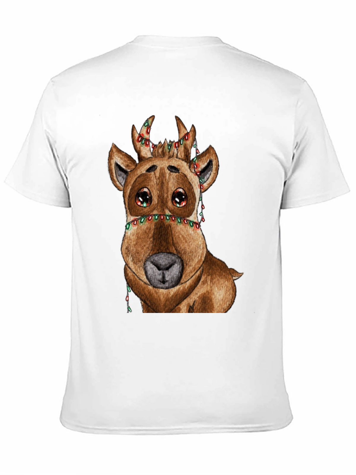 Reindeer Christmas Lights Graphic Tee