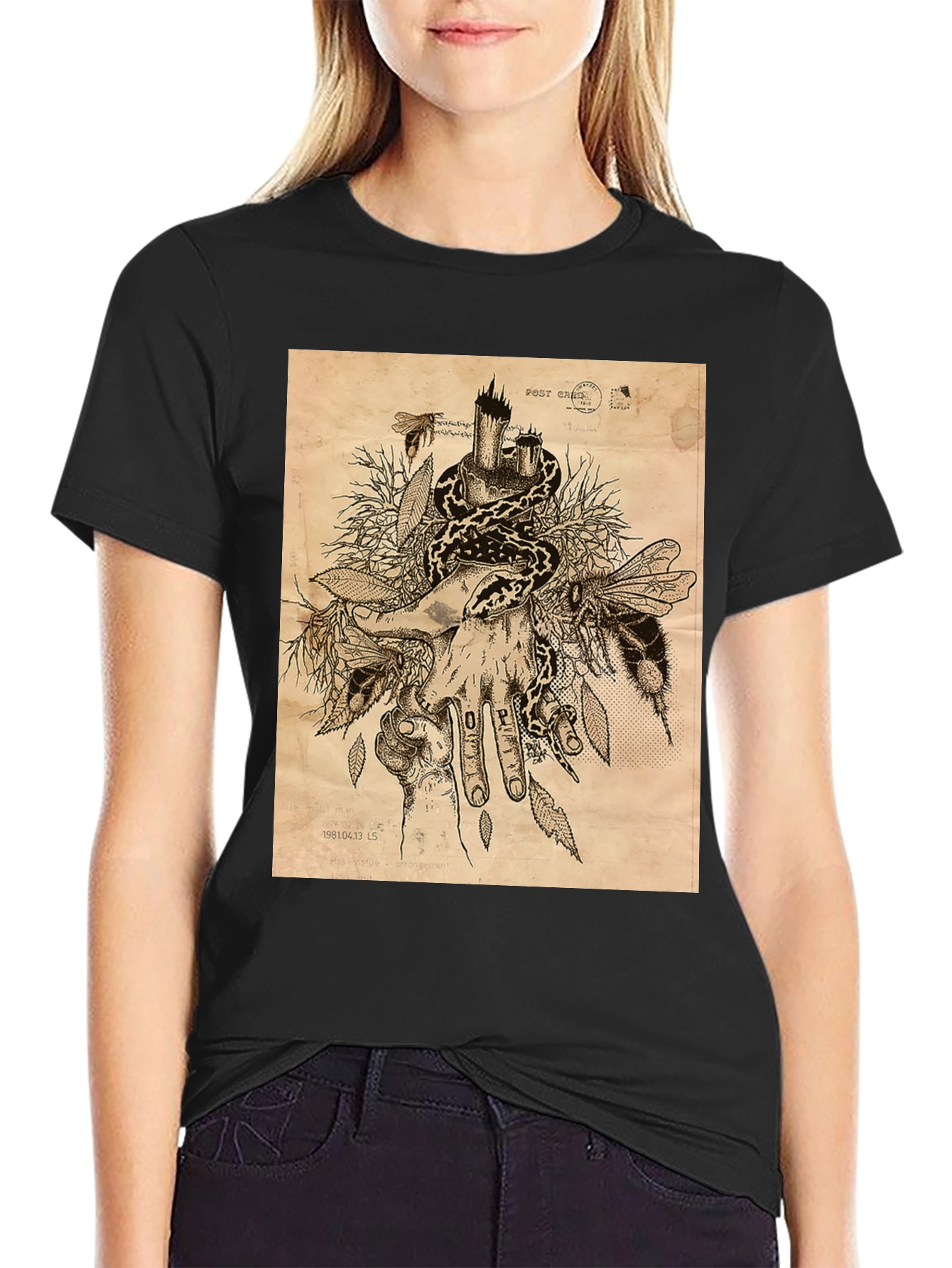 Snake and Bees T-Shirt - Unique Graphic Tee