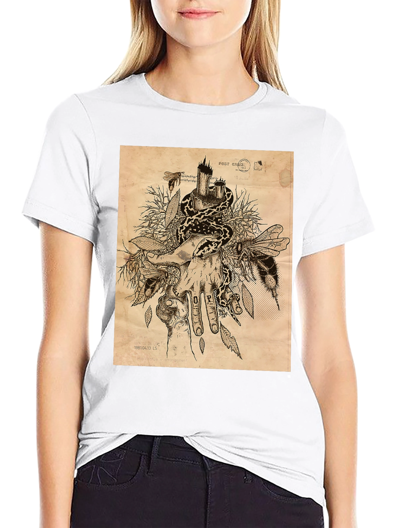 Snake and Bees T-Shirt - Unique Graphic Tee