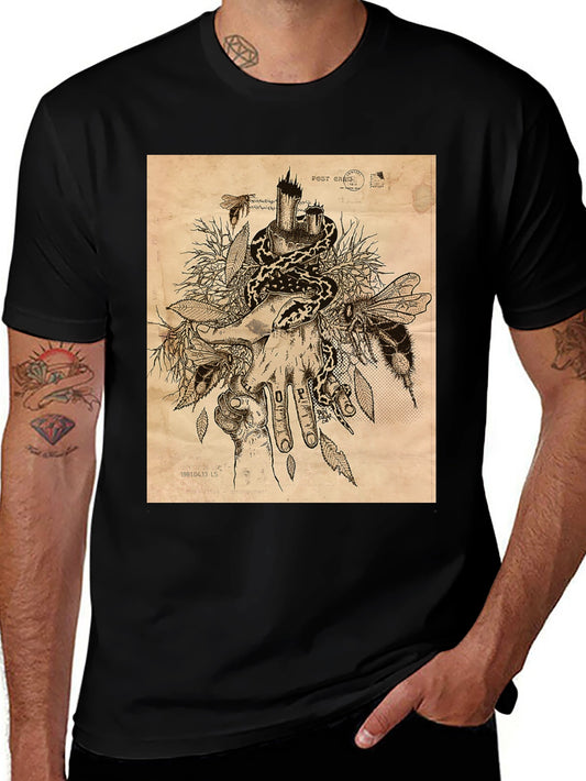 Snake and Bees T-Shirt - Unique Graphic Tee