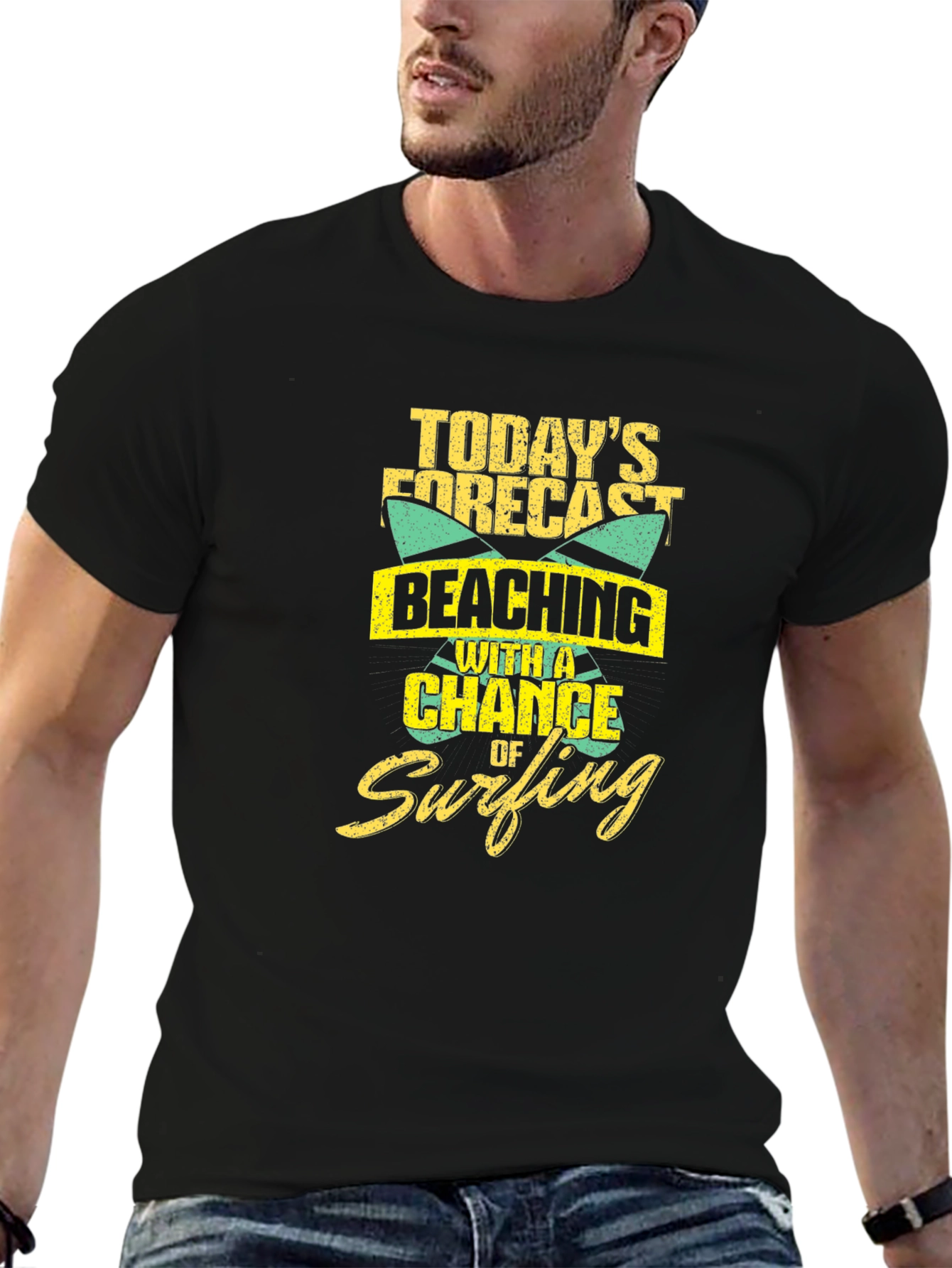 Todays Forecast: Beaching with Surfing Chance T-Shirt