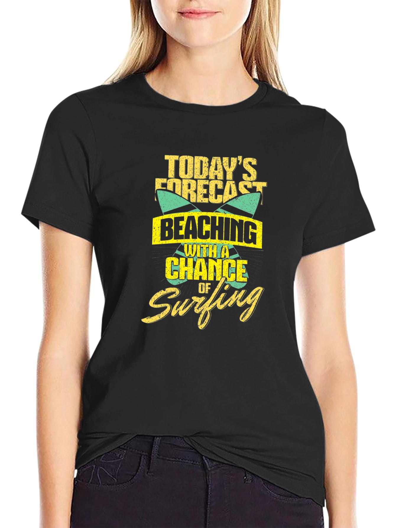 Todays Forecast: Beaching with Surfing Chance T-Shirt