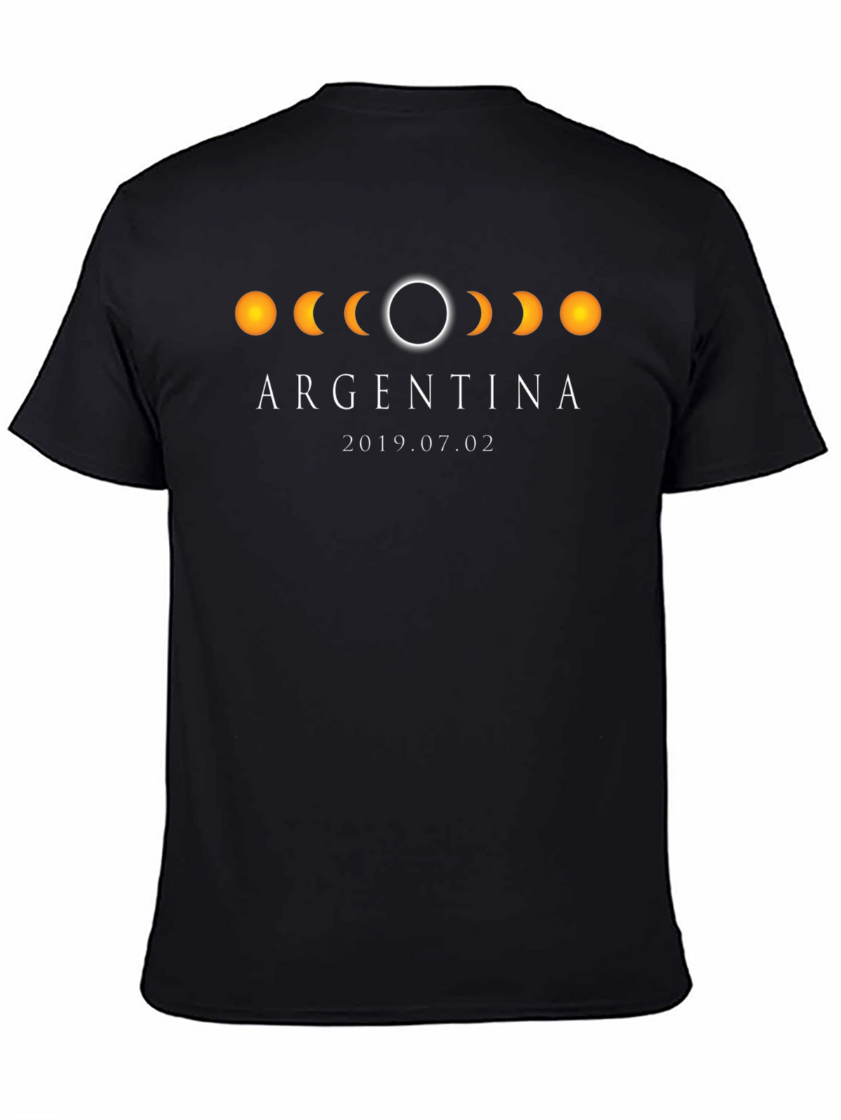 Argentina Eclipse 2019 T-Shirt - Black Cotton Tee