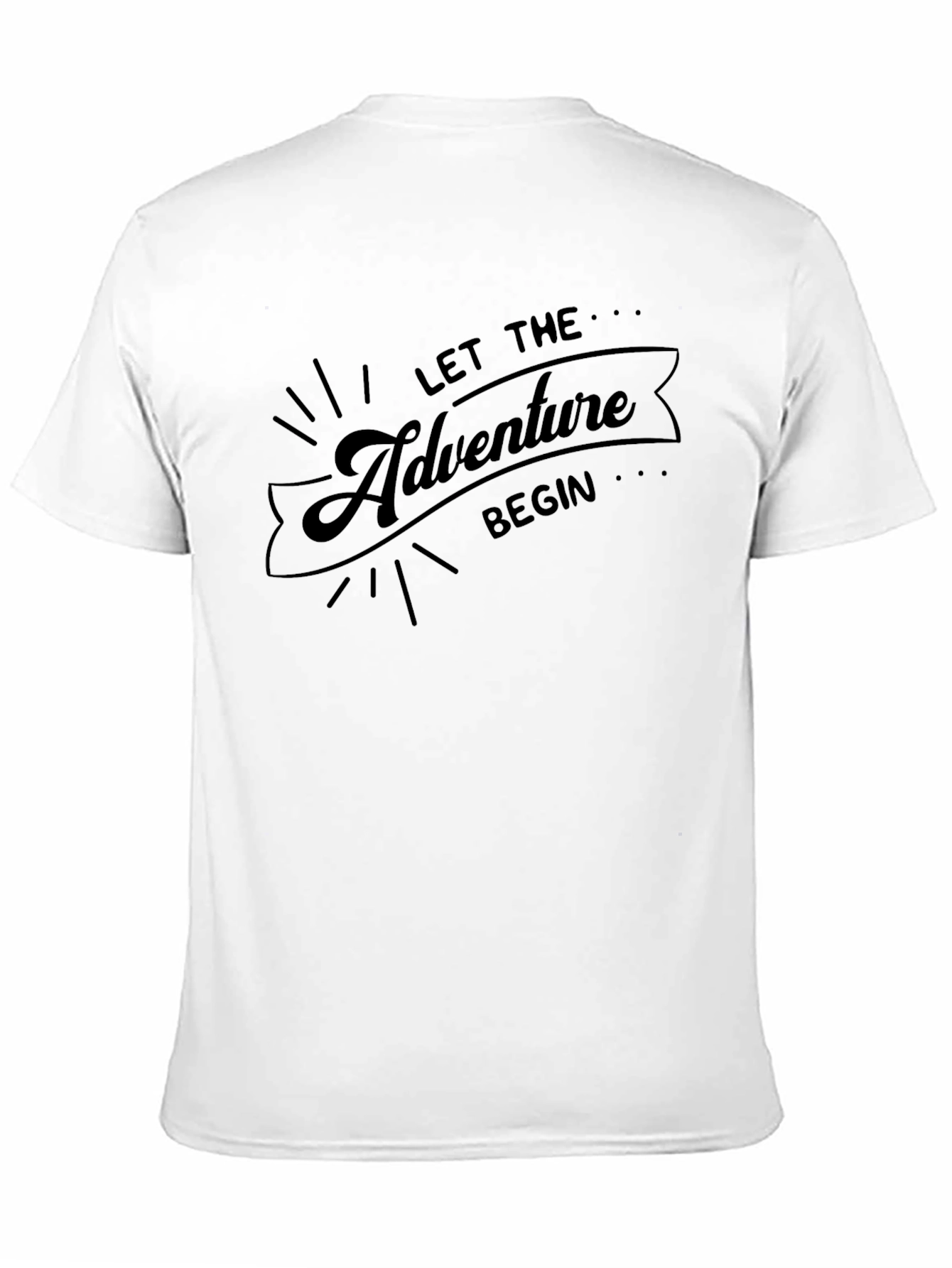 Adventure Begins Black Graphic Tee