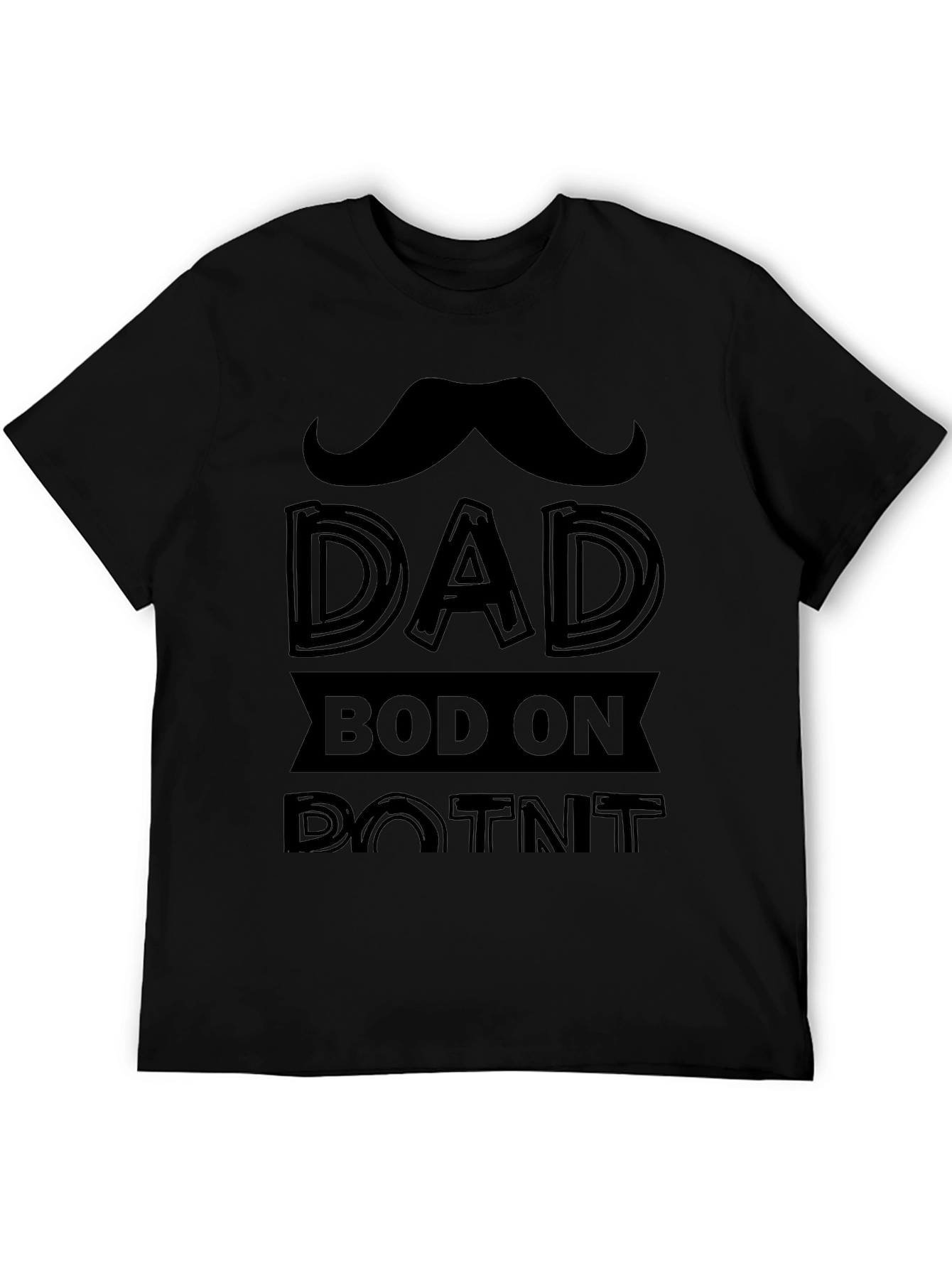 Dad Bod On Point Funny Black T-Shirt