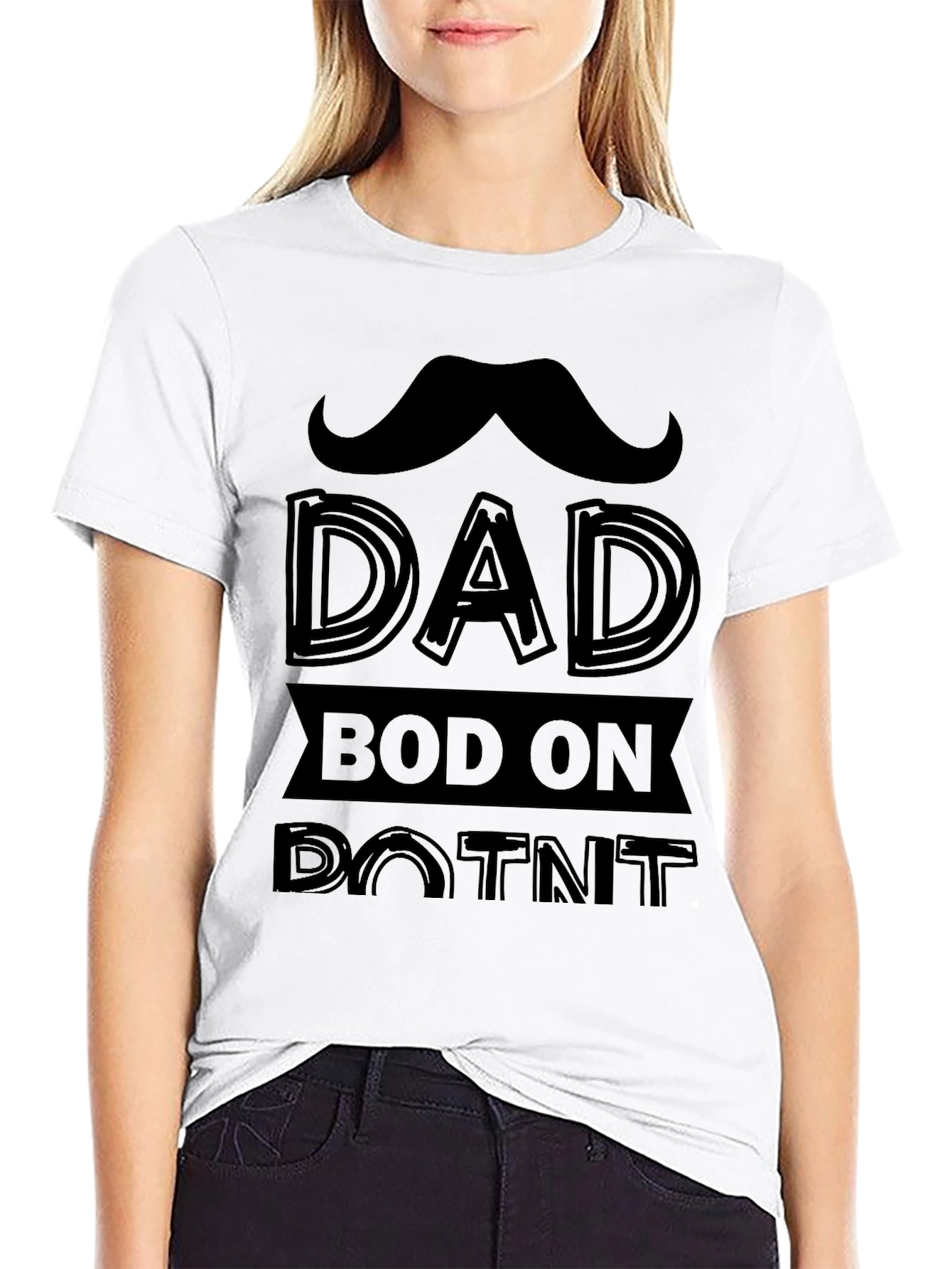 Dad Bod On Point Funny Black T-Shirt