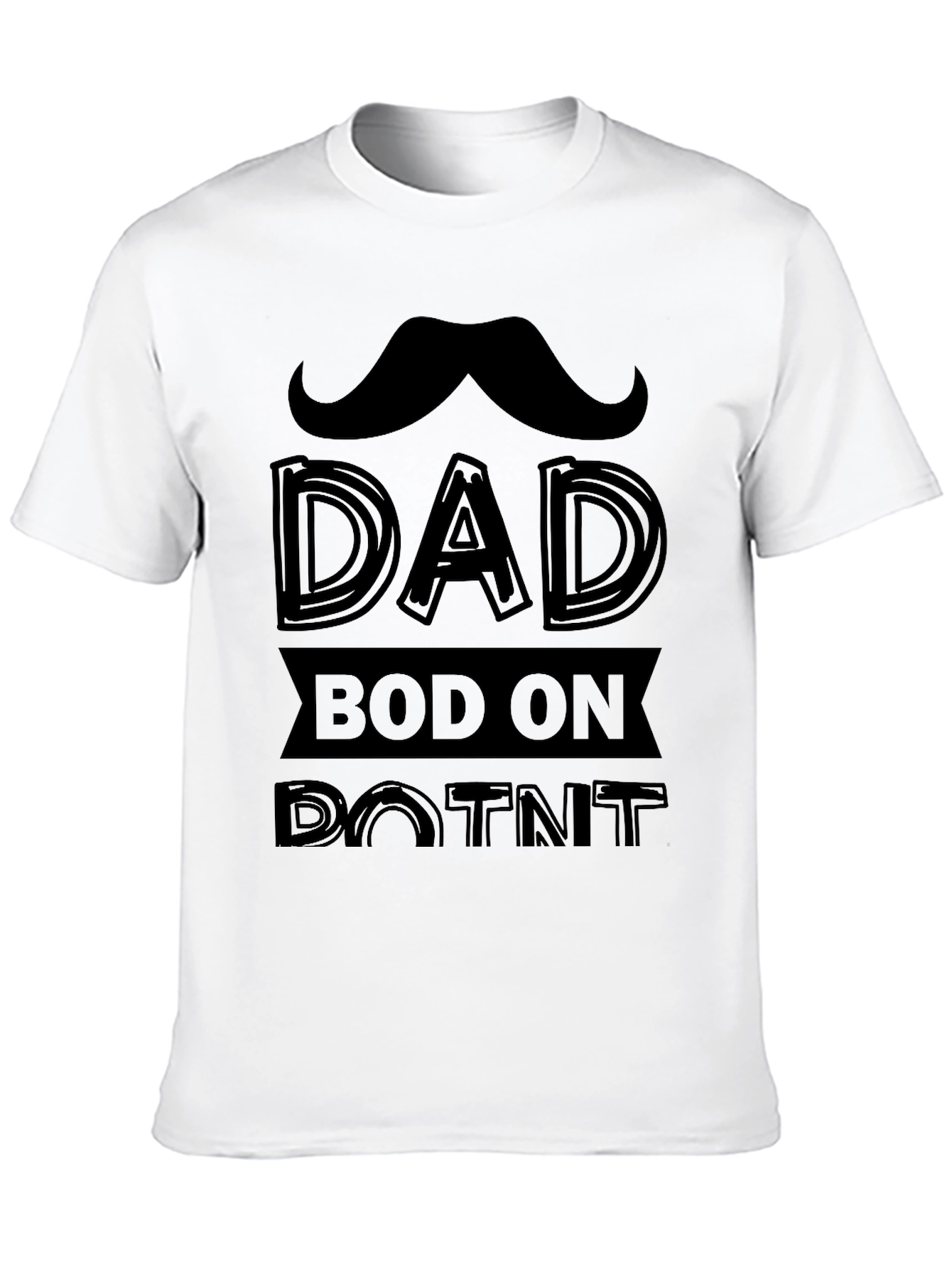 Dad Bod On Point Funny Black T-Shirt