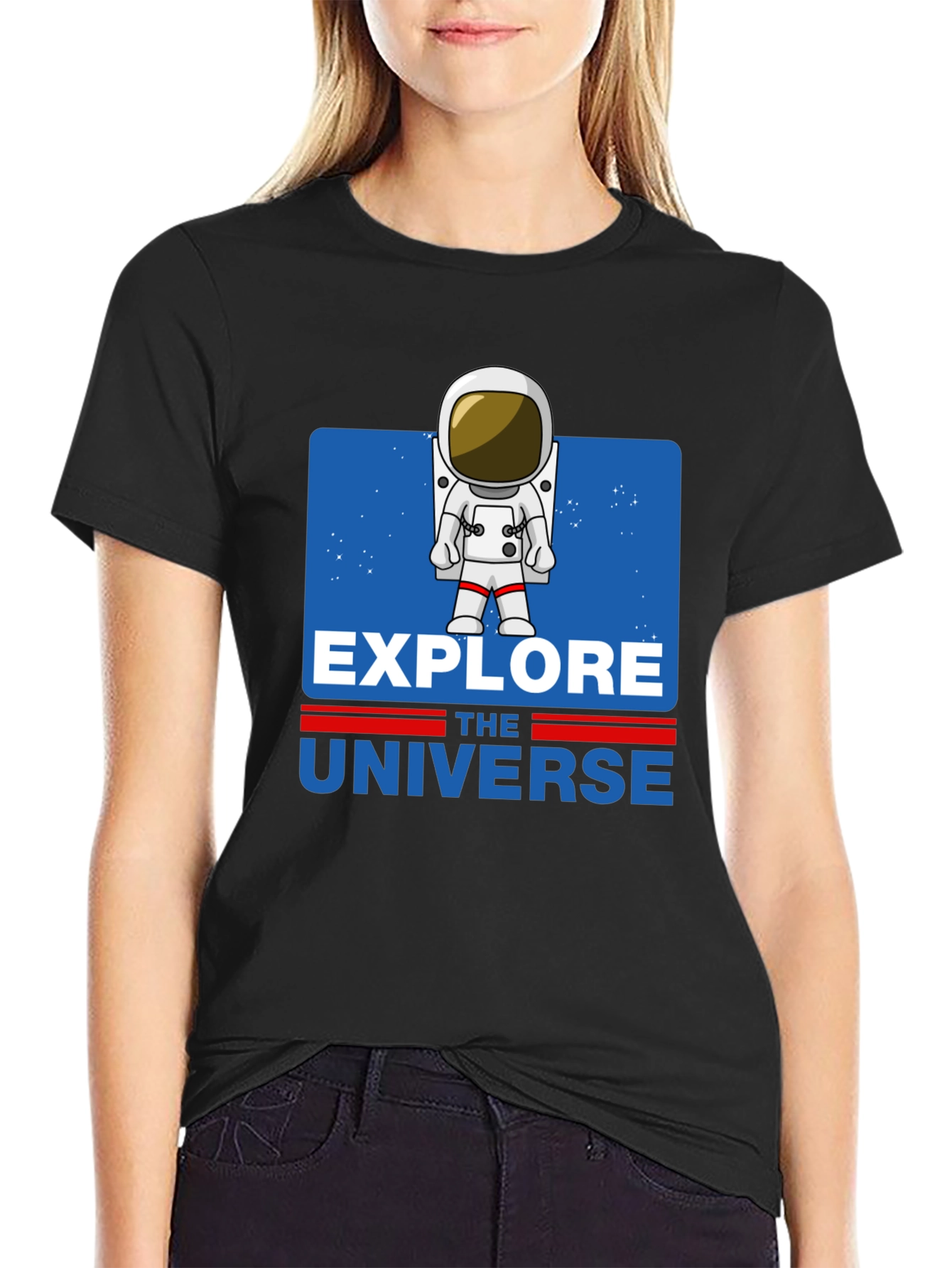Explore the Universe Graphic Tee - Astronaut Design