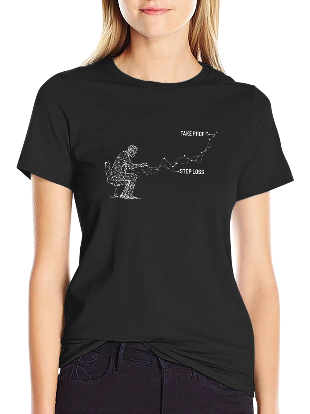 Take Profit T-Shirt: Geometric Trader Design