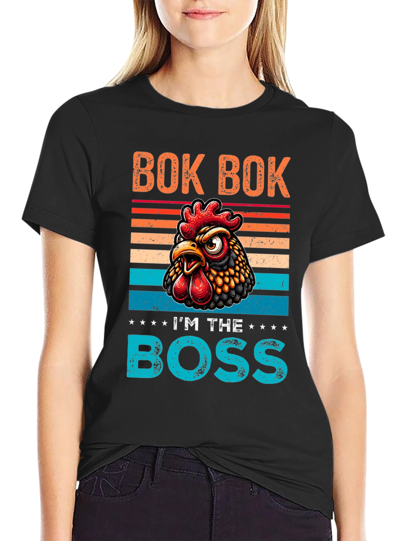 Bok Bok Im the Boss Chicken T-Shirt