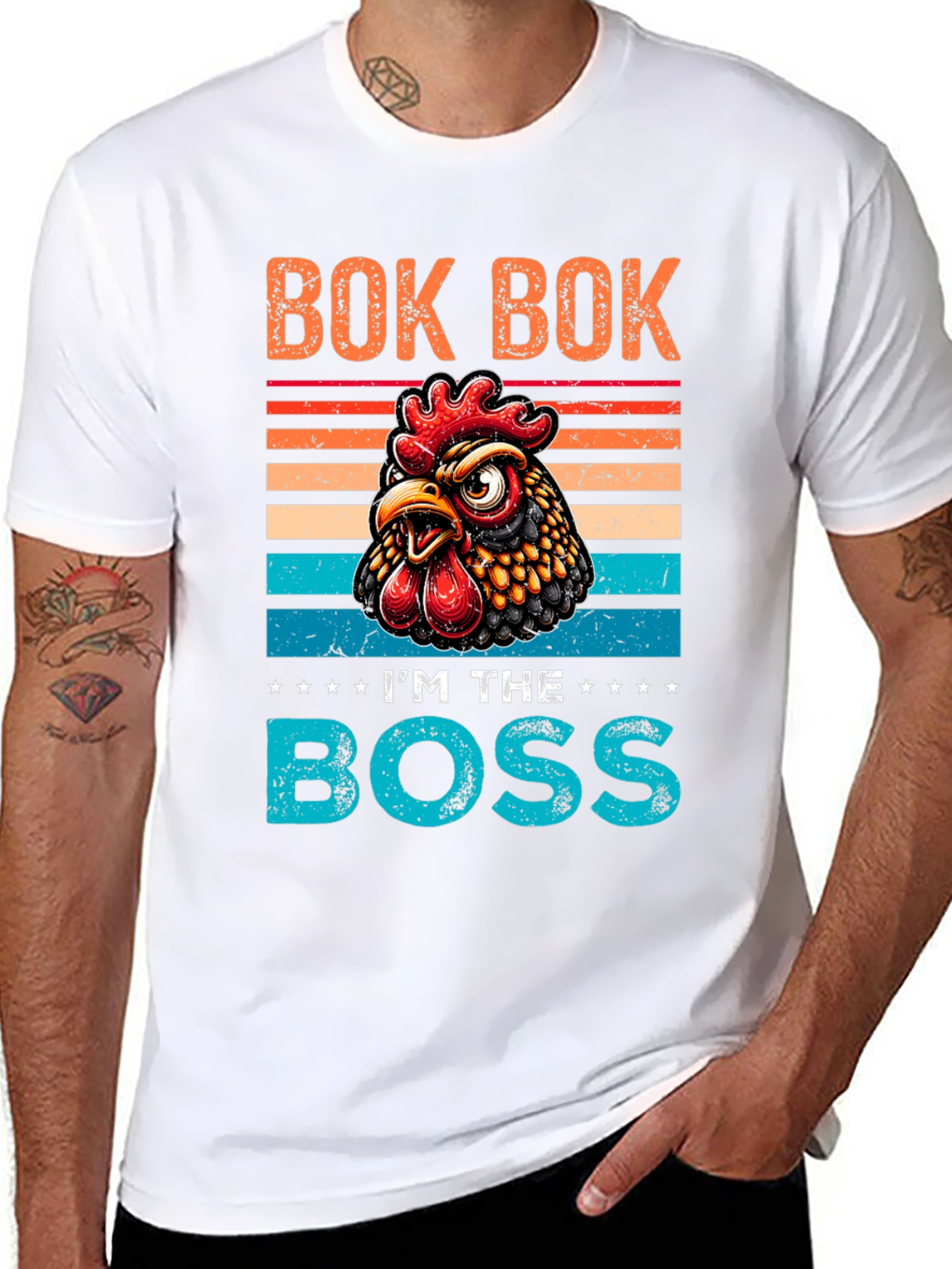 Bok Bok Im the Boss Chicken T-Shirt