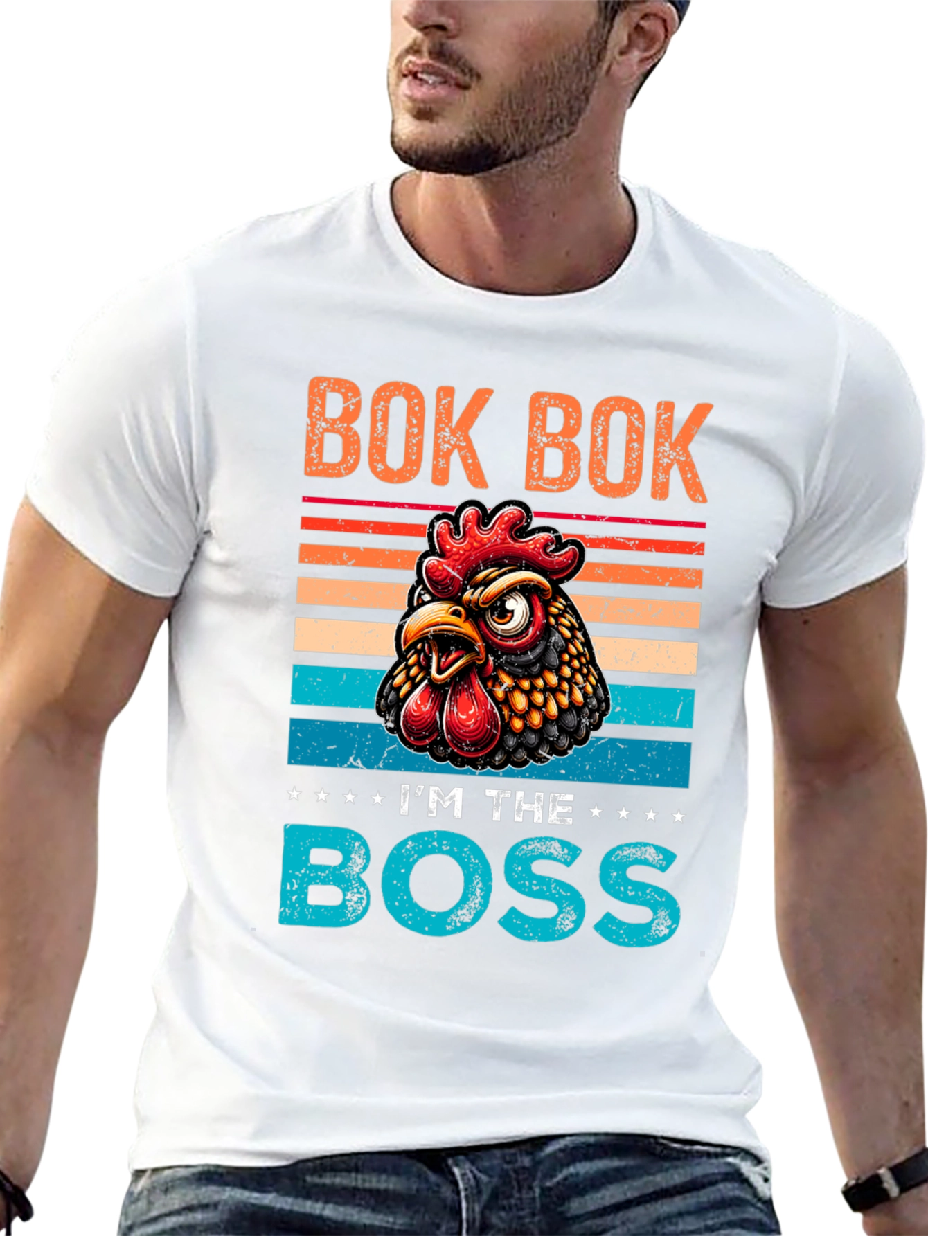 Bok Bok Im the Boss Chicken T-Shirt