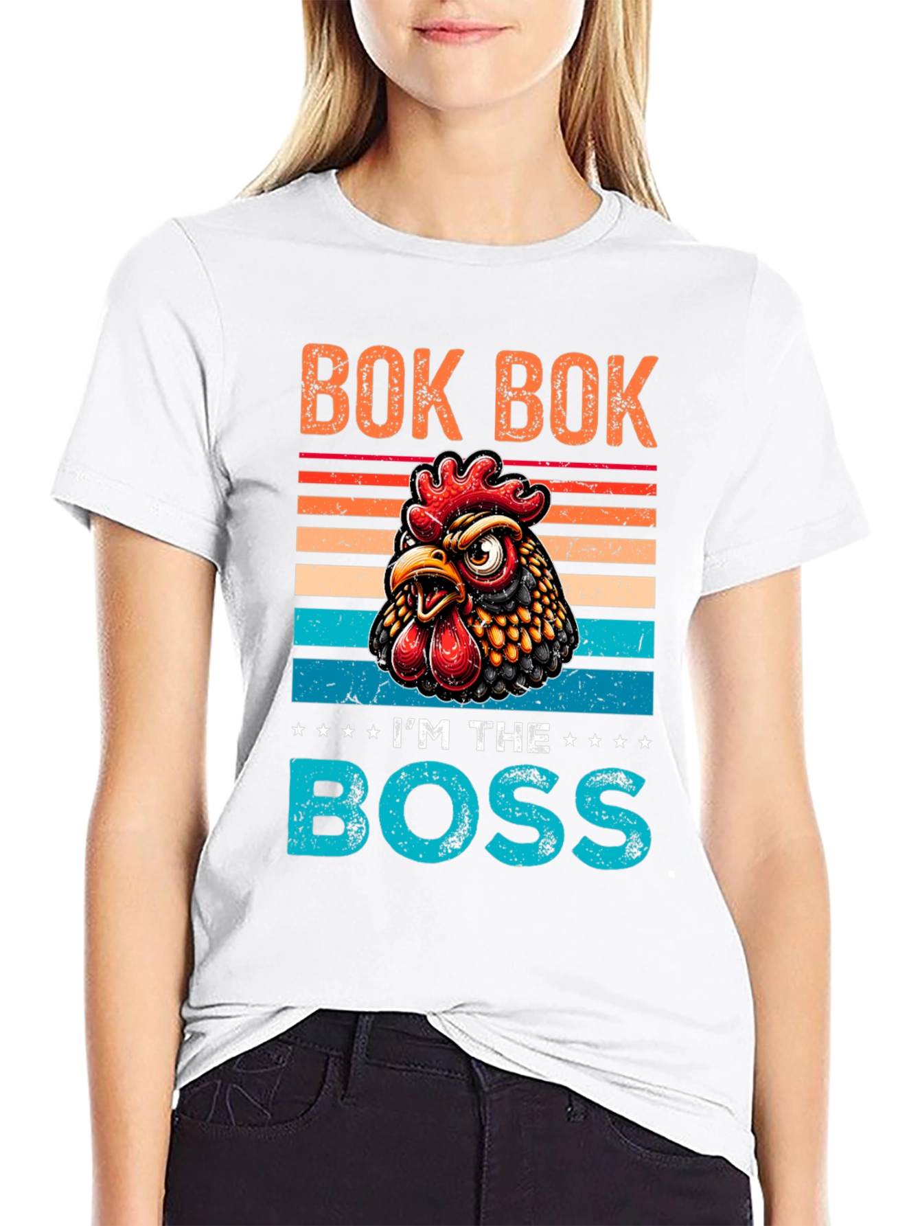 Bok Bok Im the Boss Chicken T-Shirt
