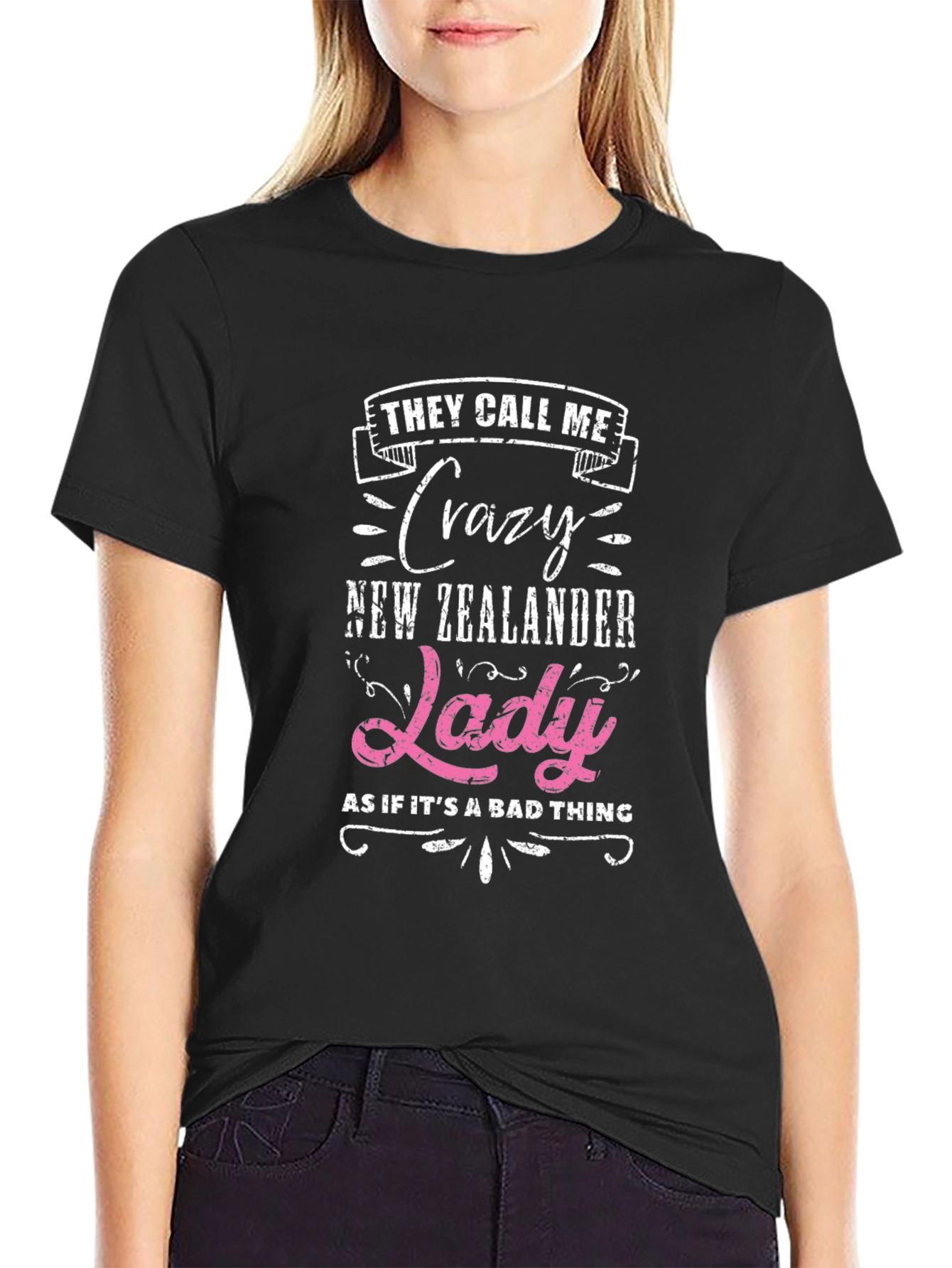 Crazy New Zealander Lady T-Shirt