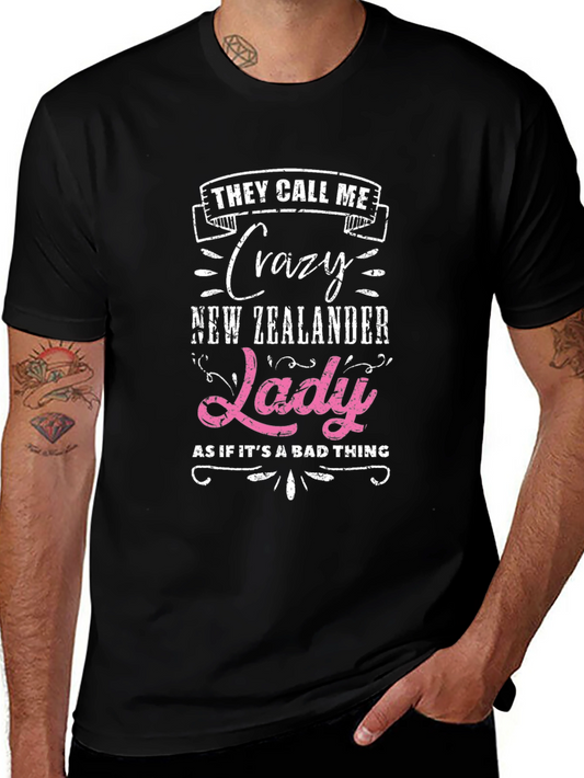 Crazy New Zealander Lady T-Shirt