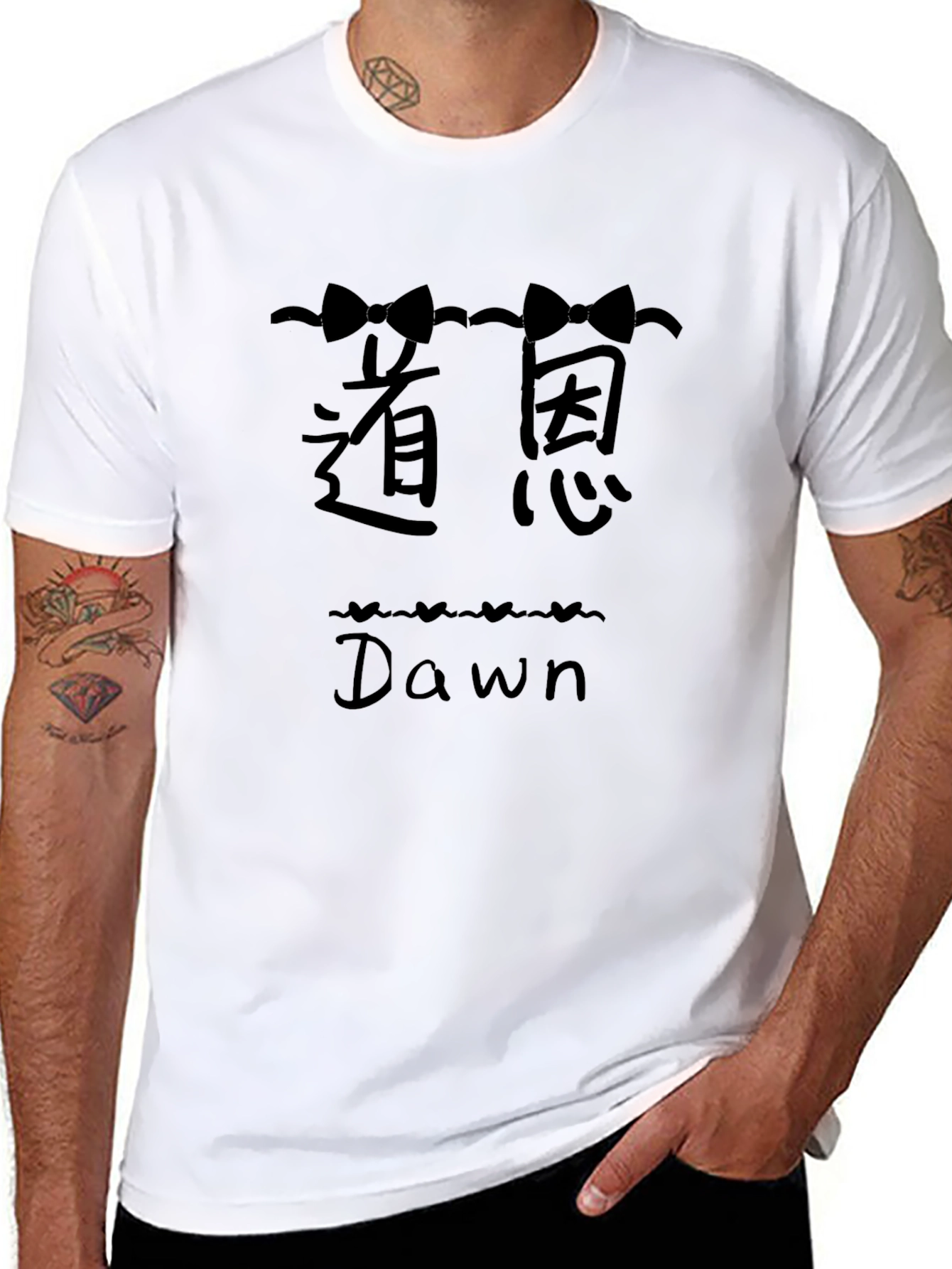 Dawn Graphic T-Shirt Black Crew Neck